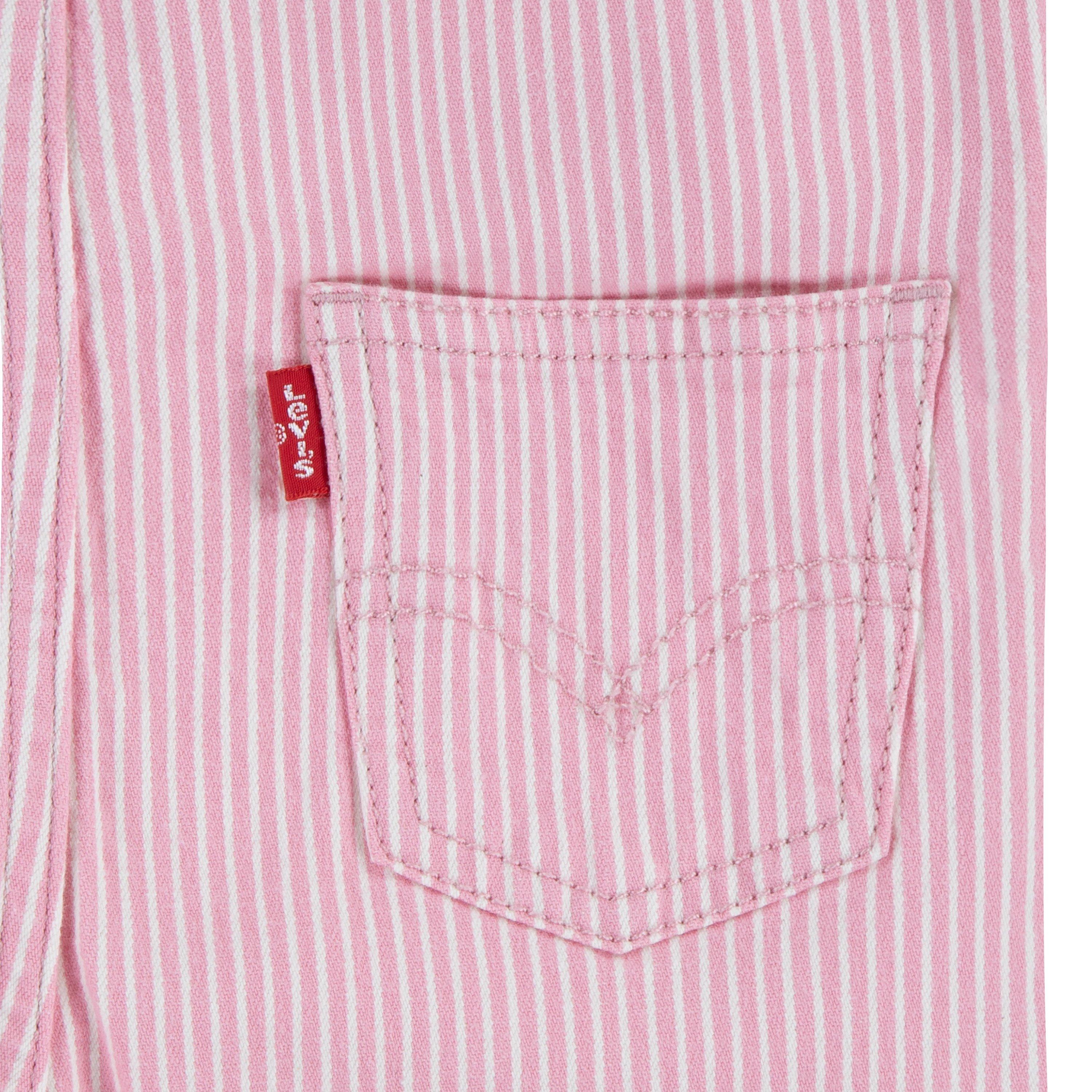 Levi's Railroad Stripe Baby Boys' Pink Overalls