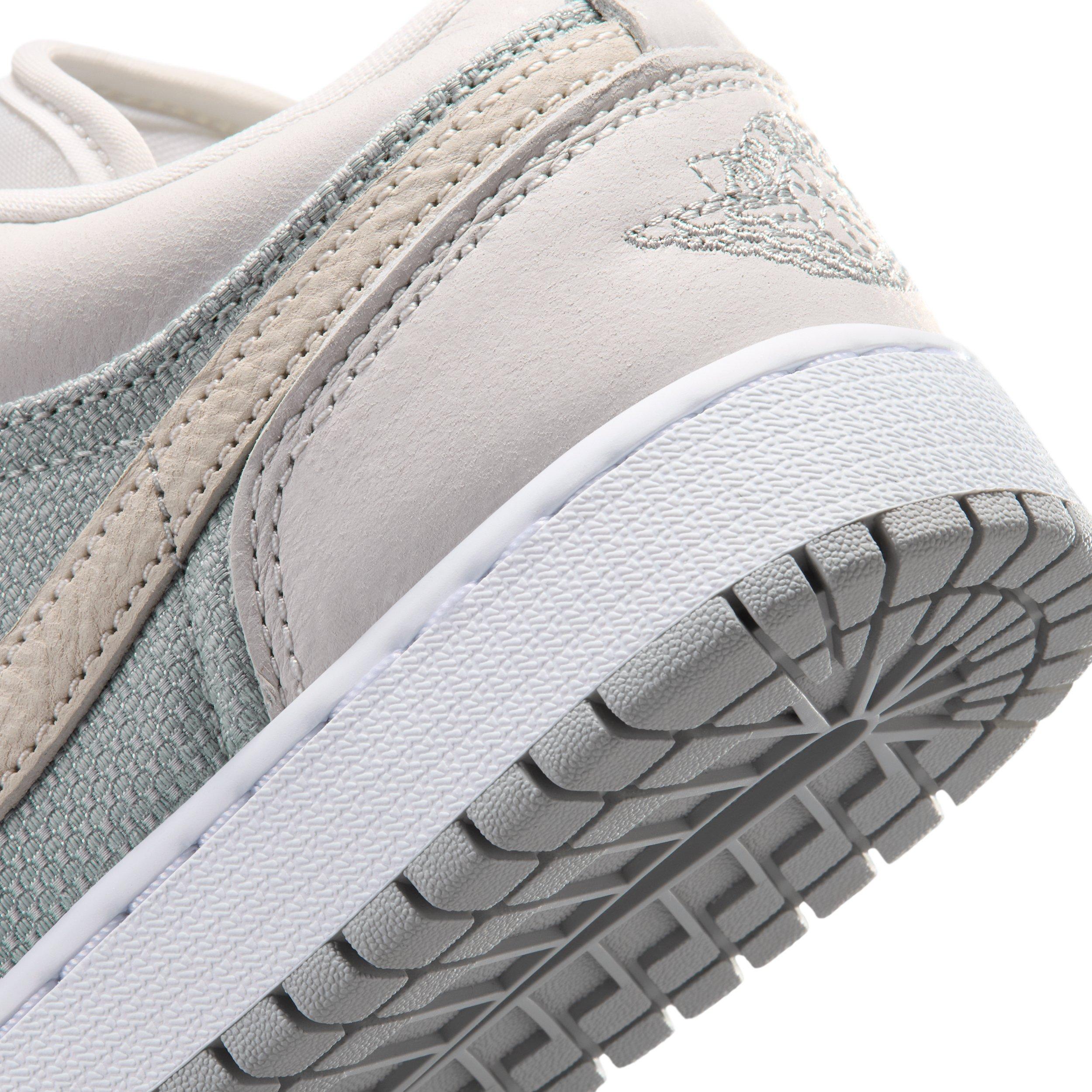Jordan 1 Low SE "Off White/Soft Pearl/Light Smoke Grey" Grade School Boys' Shoe - OFF WHITE/PEARL/LT GREY