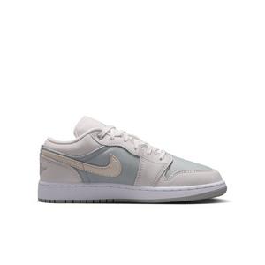 Jordan 1 Low SE "Off White/Soft Pearl/Light Smoke Grey" Grade School Boys' Shoe - OFF WHITE/PEARL/LT GREY