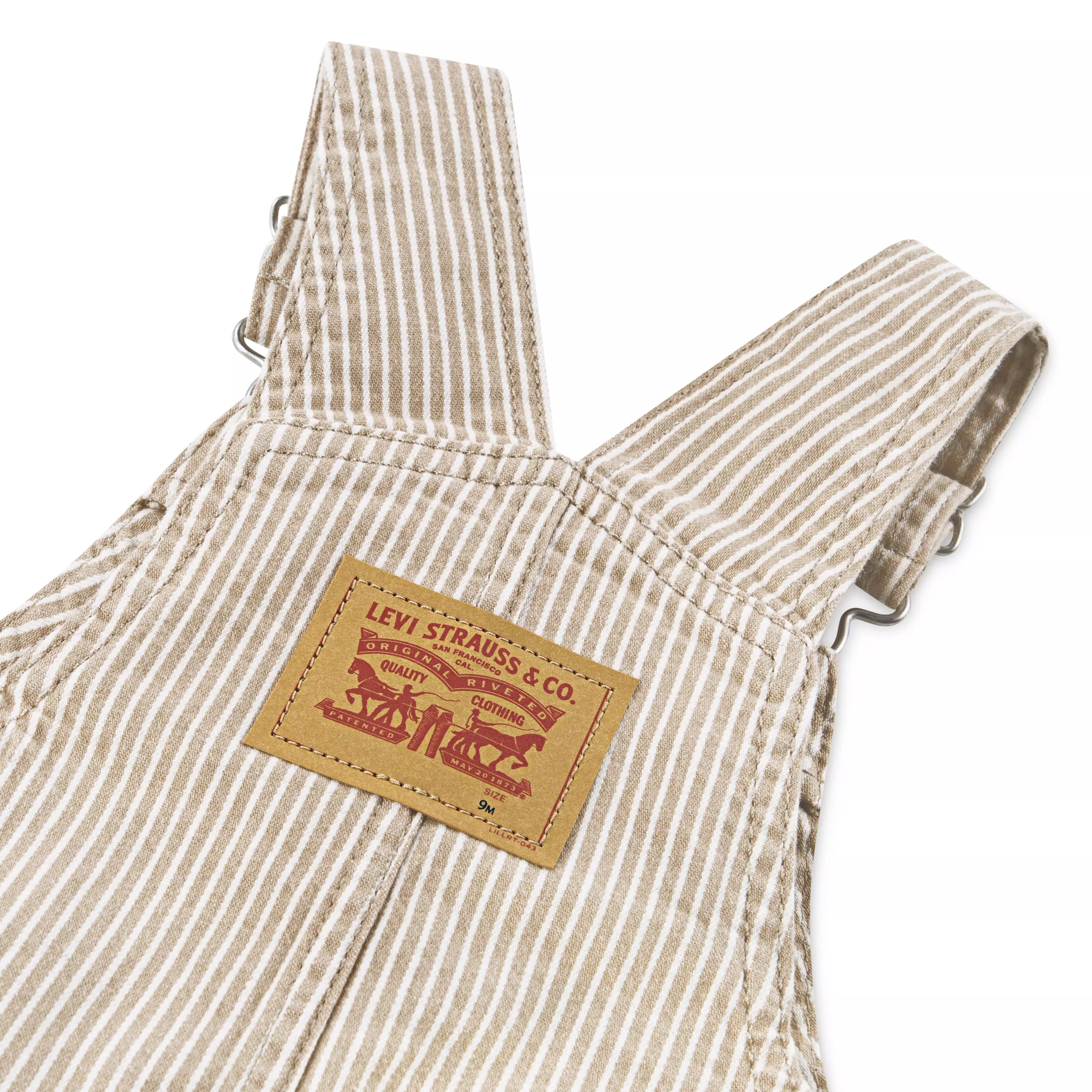 Levi's Infant Boys' Railroad Stripe Tan Overalls - Tan - TAN