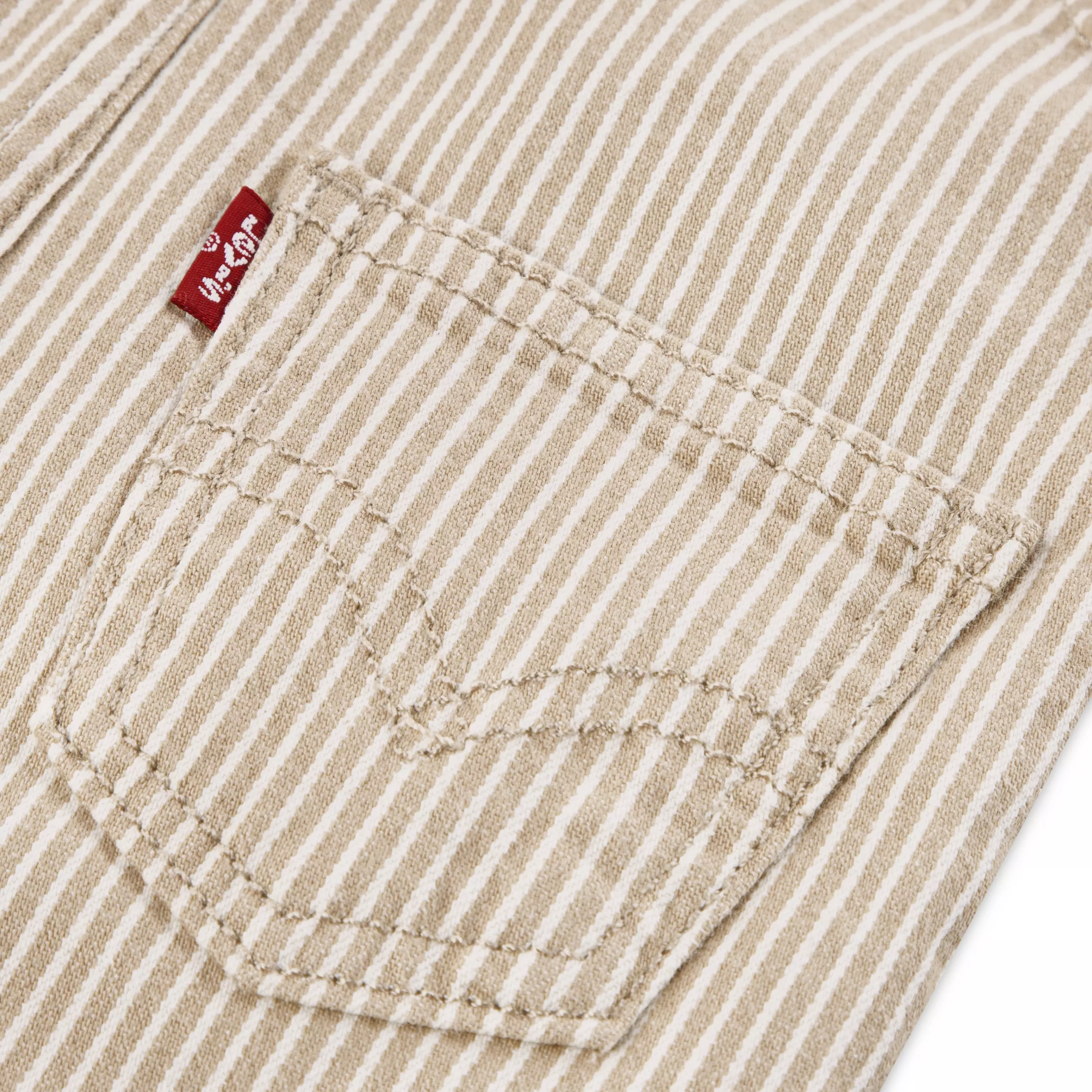 Levi's Infant Boys' Railroad Stripe Tan Overalls - Tan - TAN