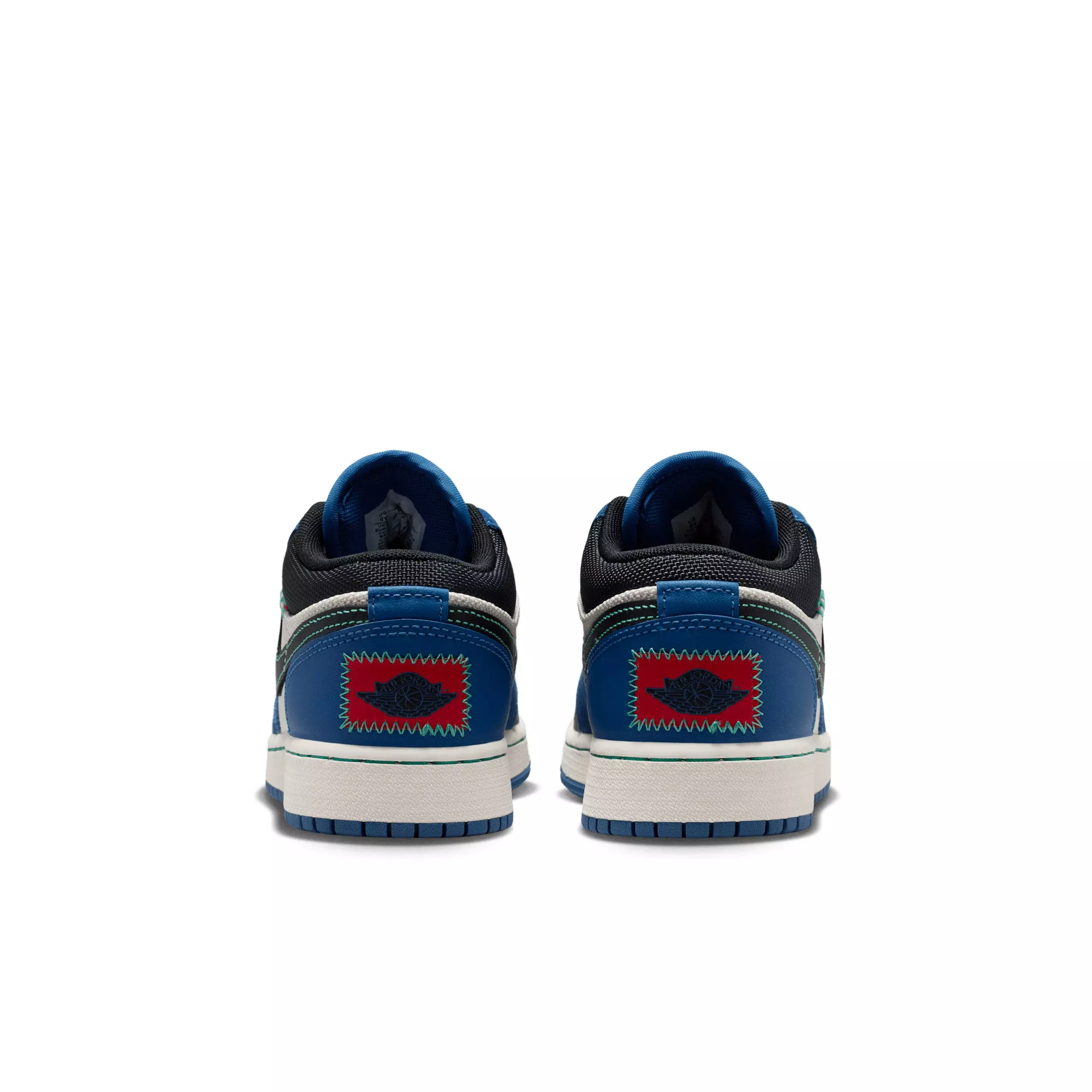 Jordan 1 Low SE "True Blue/University Red/Kinetic Green/Black" Grade School Boys' Shoe - BLUE/RED/GREEN/BLACK