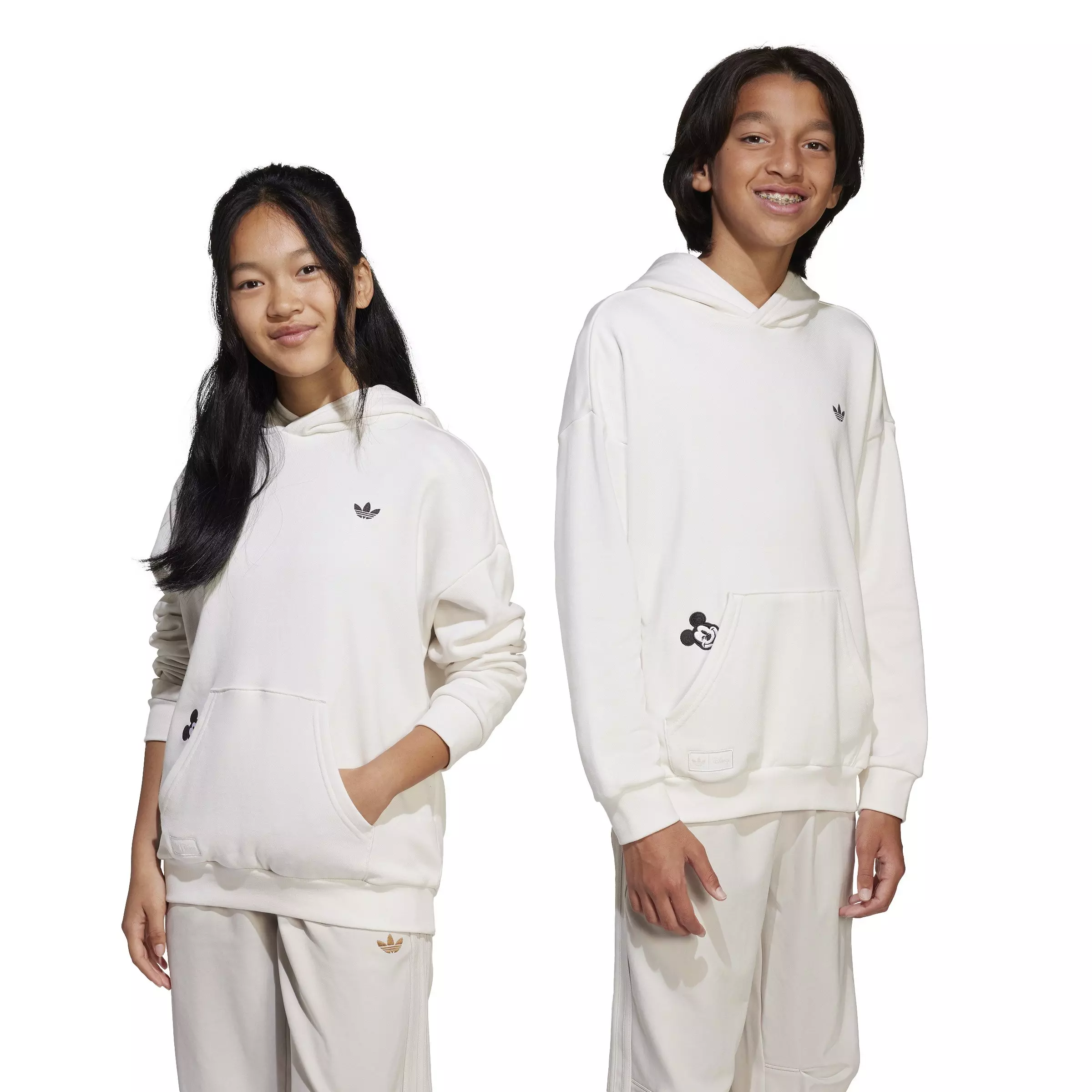 adidas Originals Big Kids' Disney Mickey Mouse Hoodie - White - WHITE
