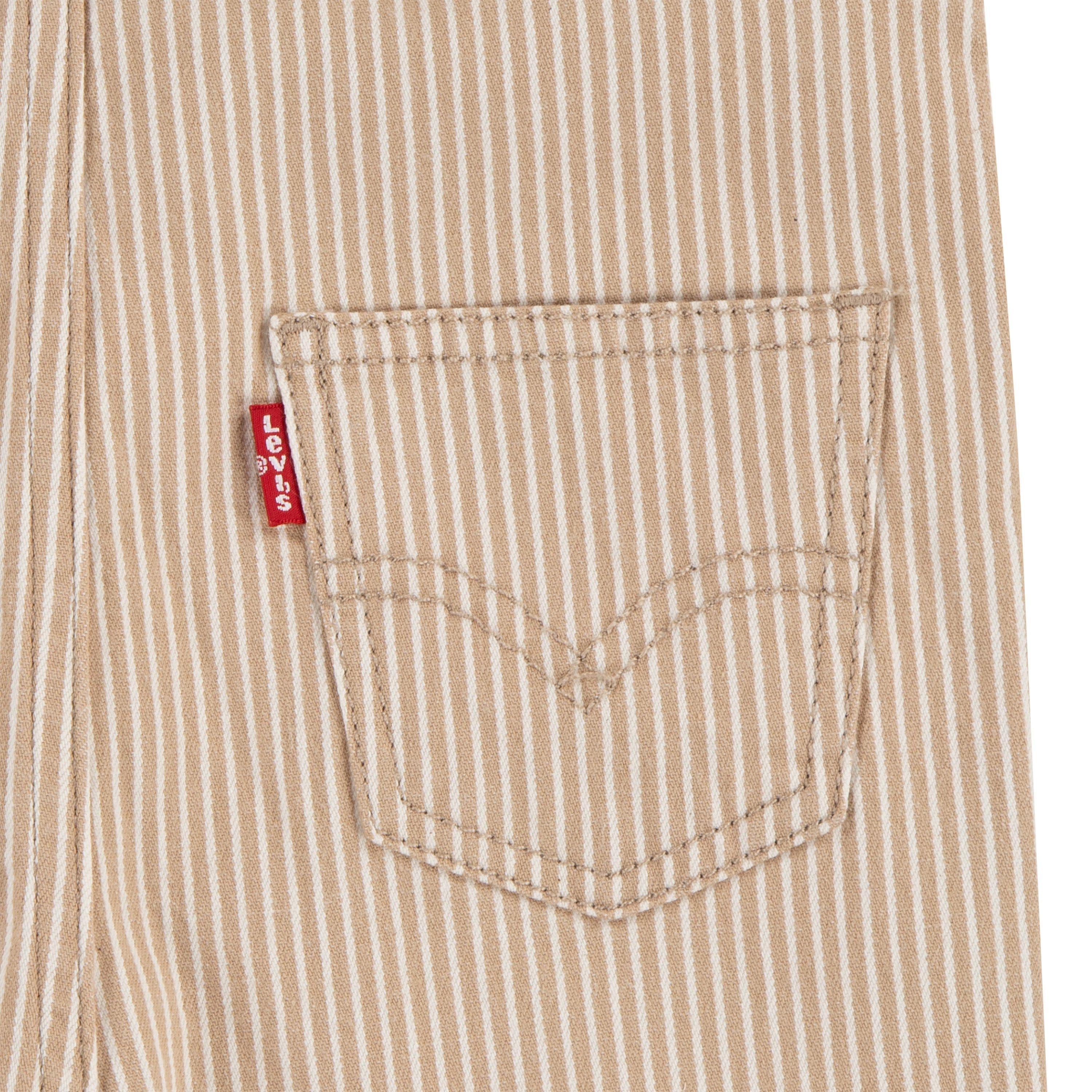 Levi's Railroad Stripe Baby Boys' Tan Overalls - TAN