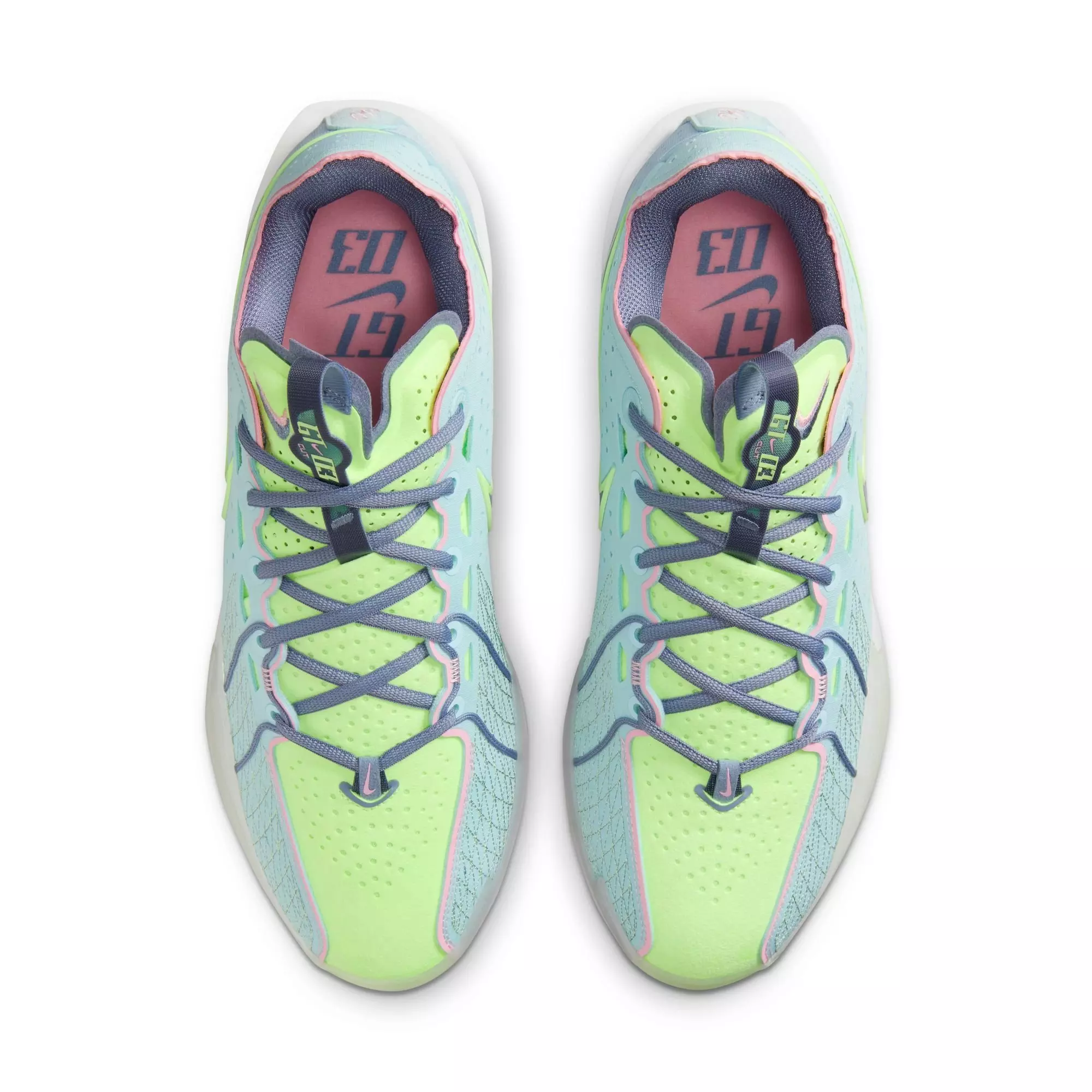 Nike G.T. Cut 3 "Glacier Blue/Bright Mandarin/Ashen Slate/Light Armory Blue" Men's Basketball Shoe - BLUE/MANDARIN/SLATE/LT BLUE