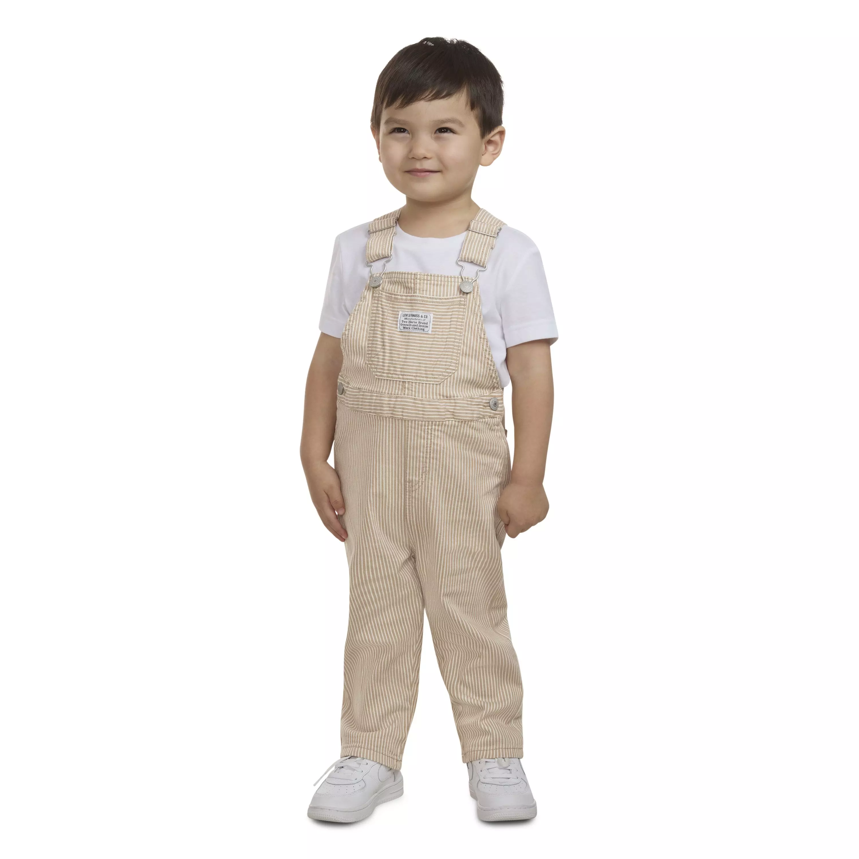 Levi's Toddler Boys' Railroad Stripe Overalls - Tan - TAN