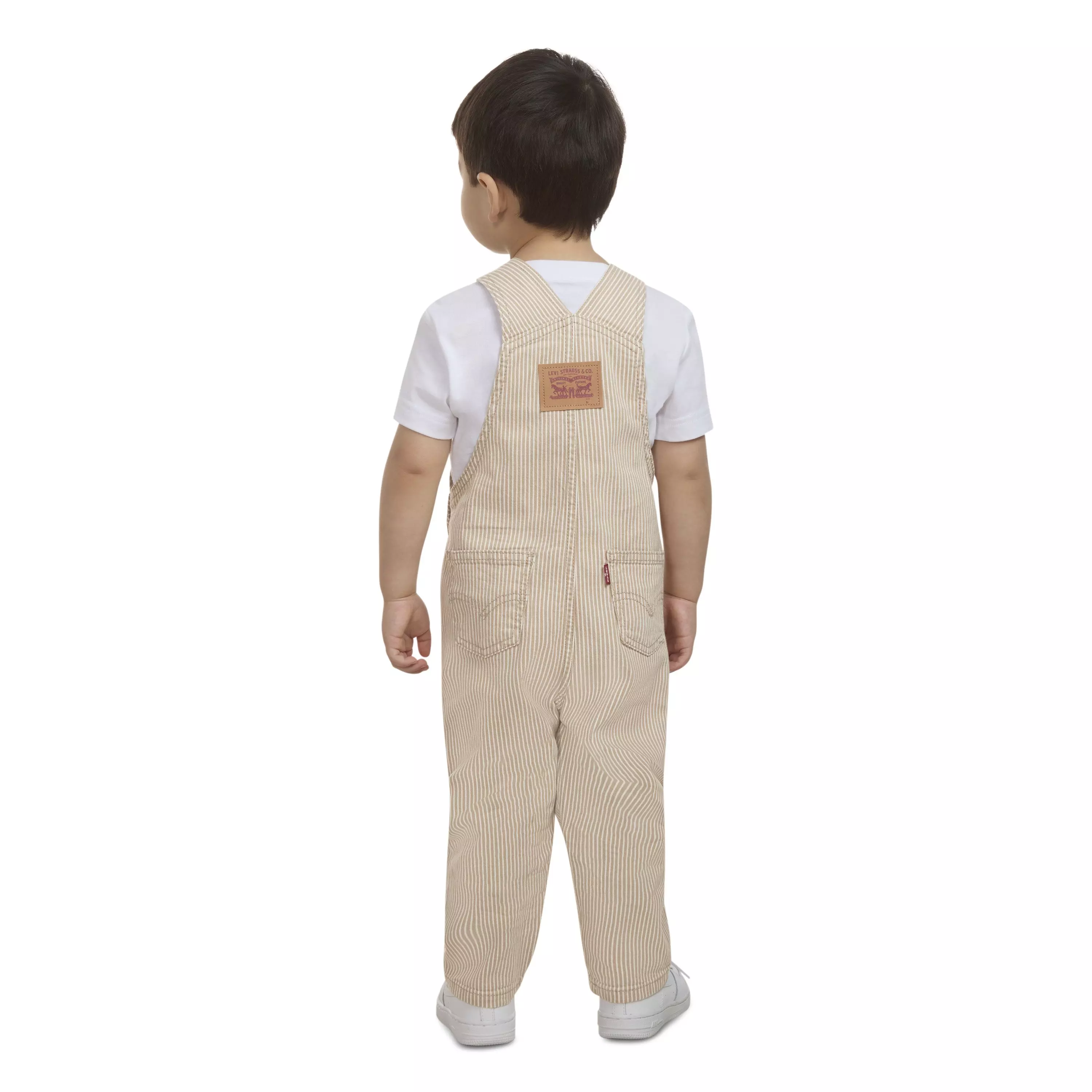 Levi's Toddler Boys' Railroad Stripe Overalls - Tan - TAN