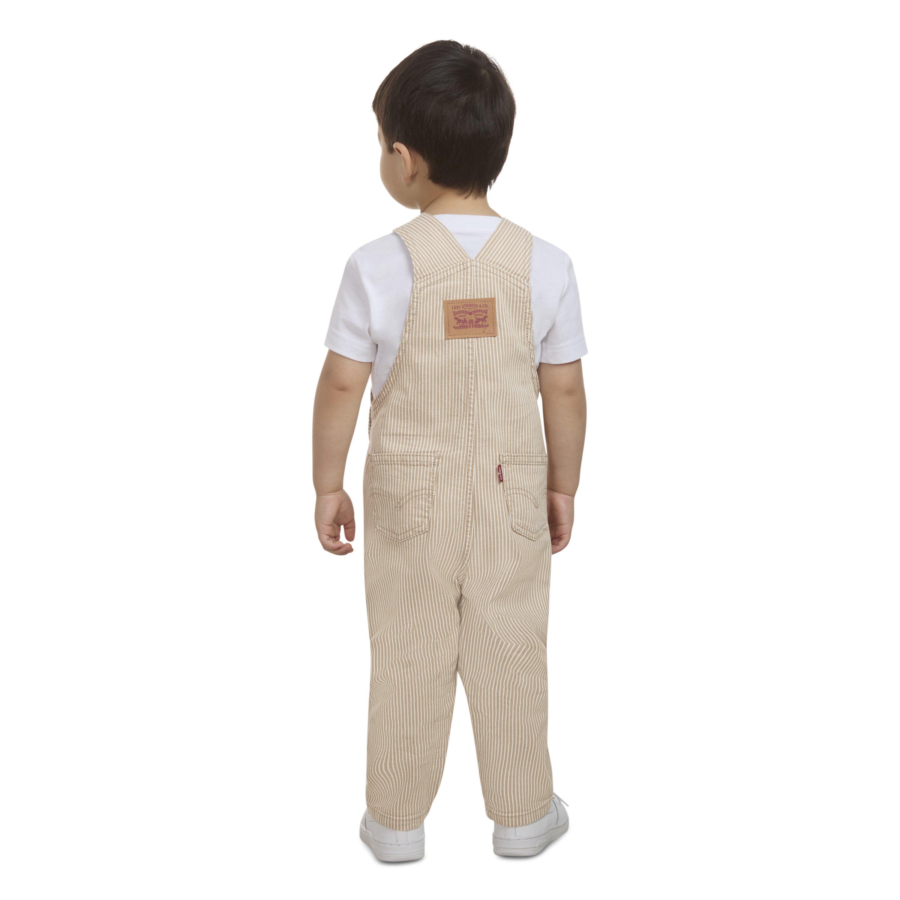 Levi's Railroad Stripe Toddler Boys' Tan Overalls