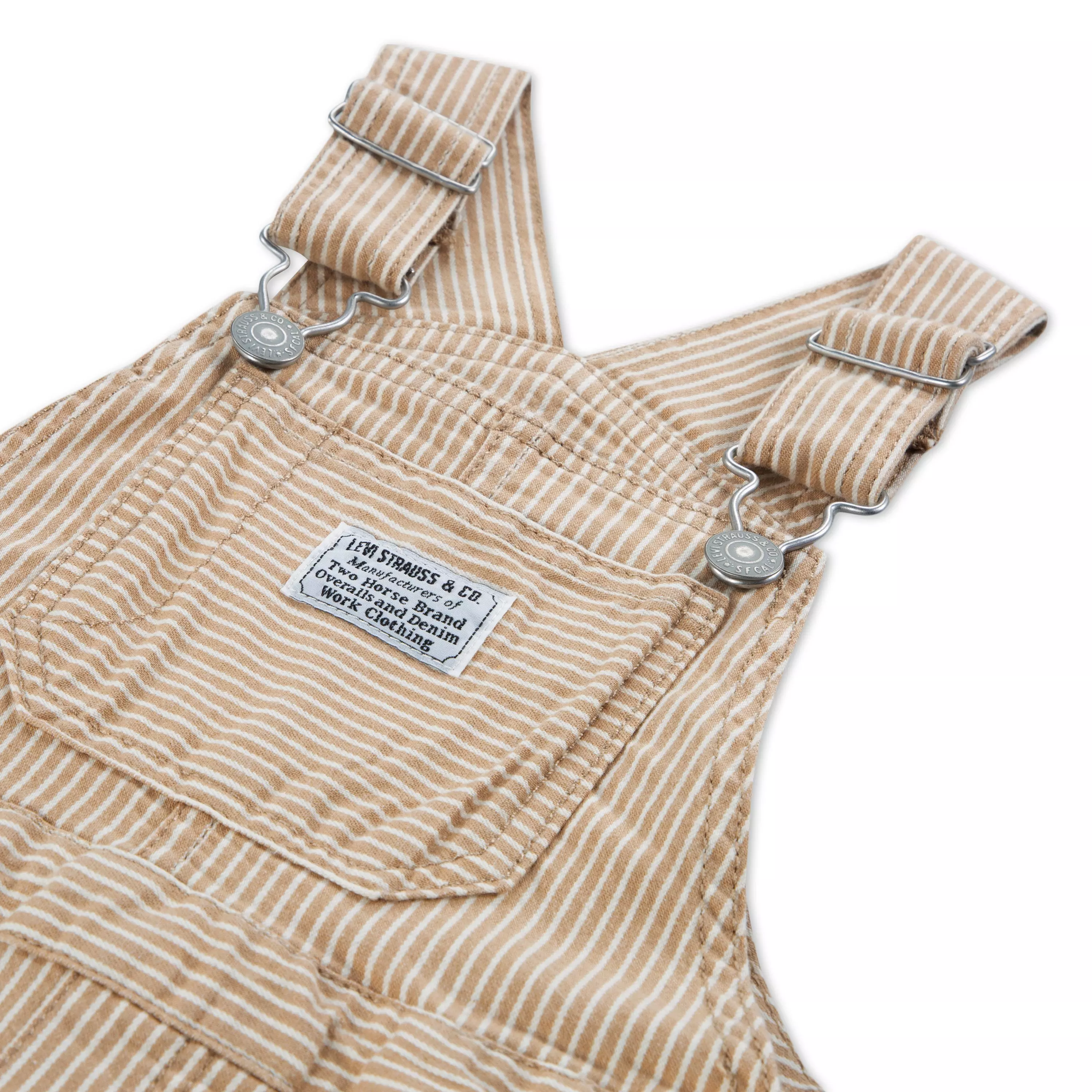 Levi's Toddler Boys' Railroad Stripe Overalls - Tan - TAN
