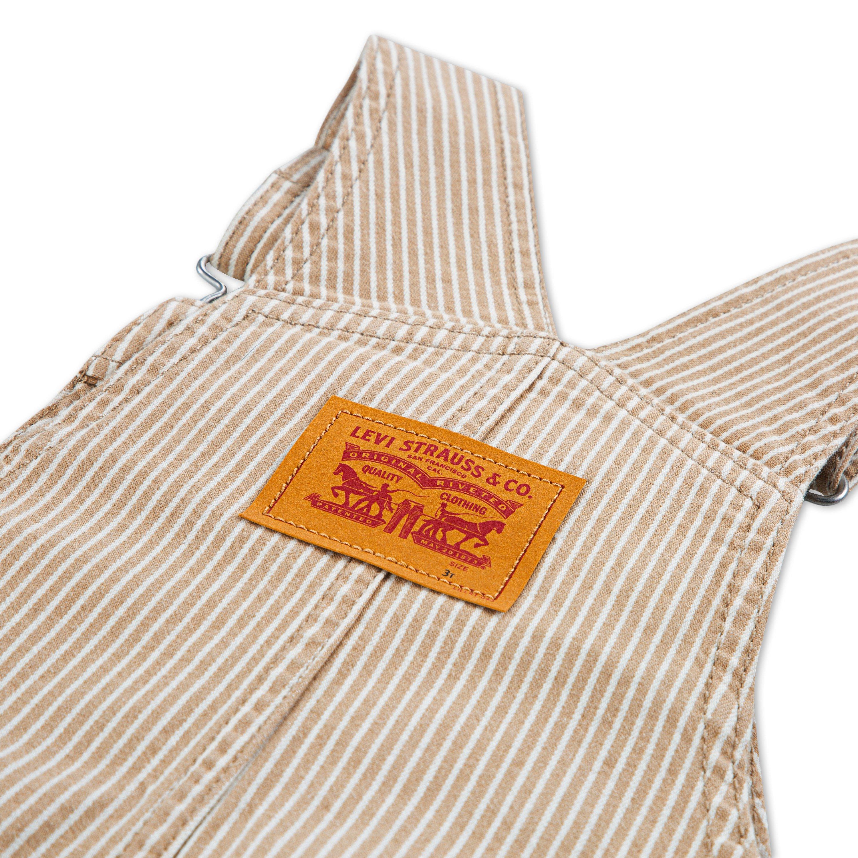Levi's Railroad Stripe Toddler Boys' Tan Overalls