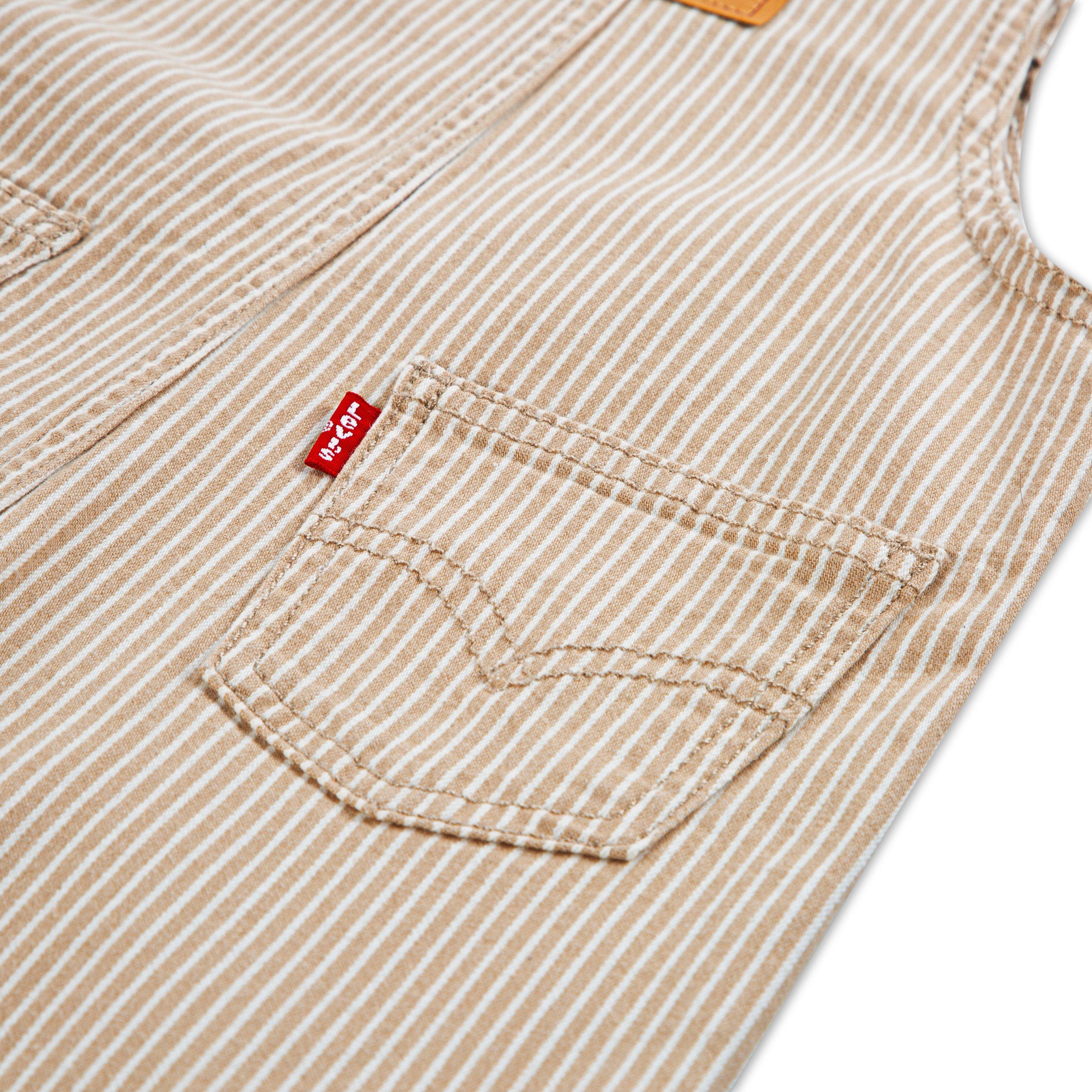 Levi's Railroad Stripe Toddler Boys' Tan Overalls