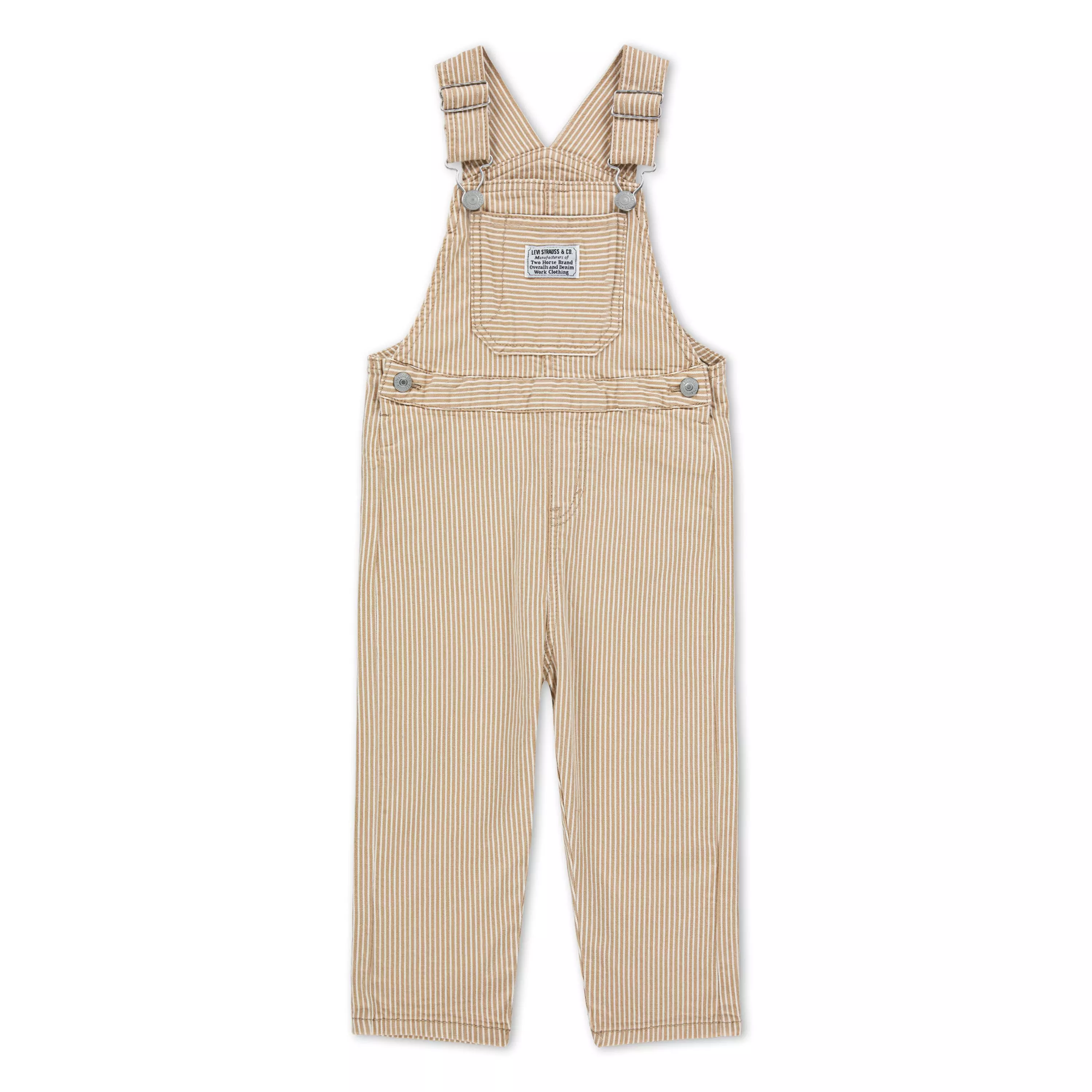 Levi's Toddler Boys' Railroad Stripe Overalls - Tan - TAN