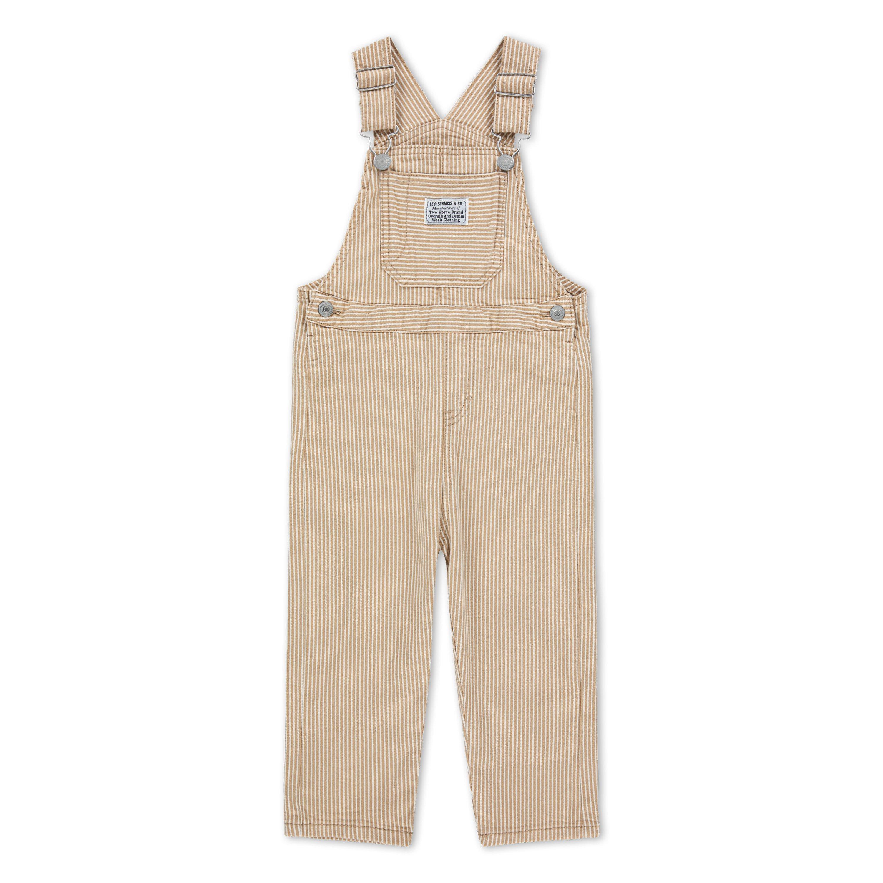 Levi's Railroad Stripe Toddler Boys' Tan Overalls
