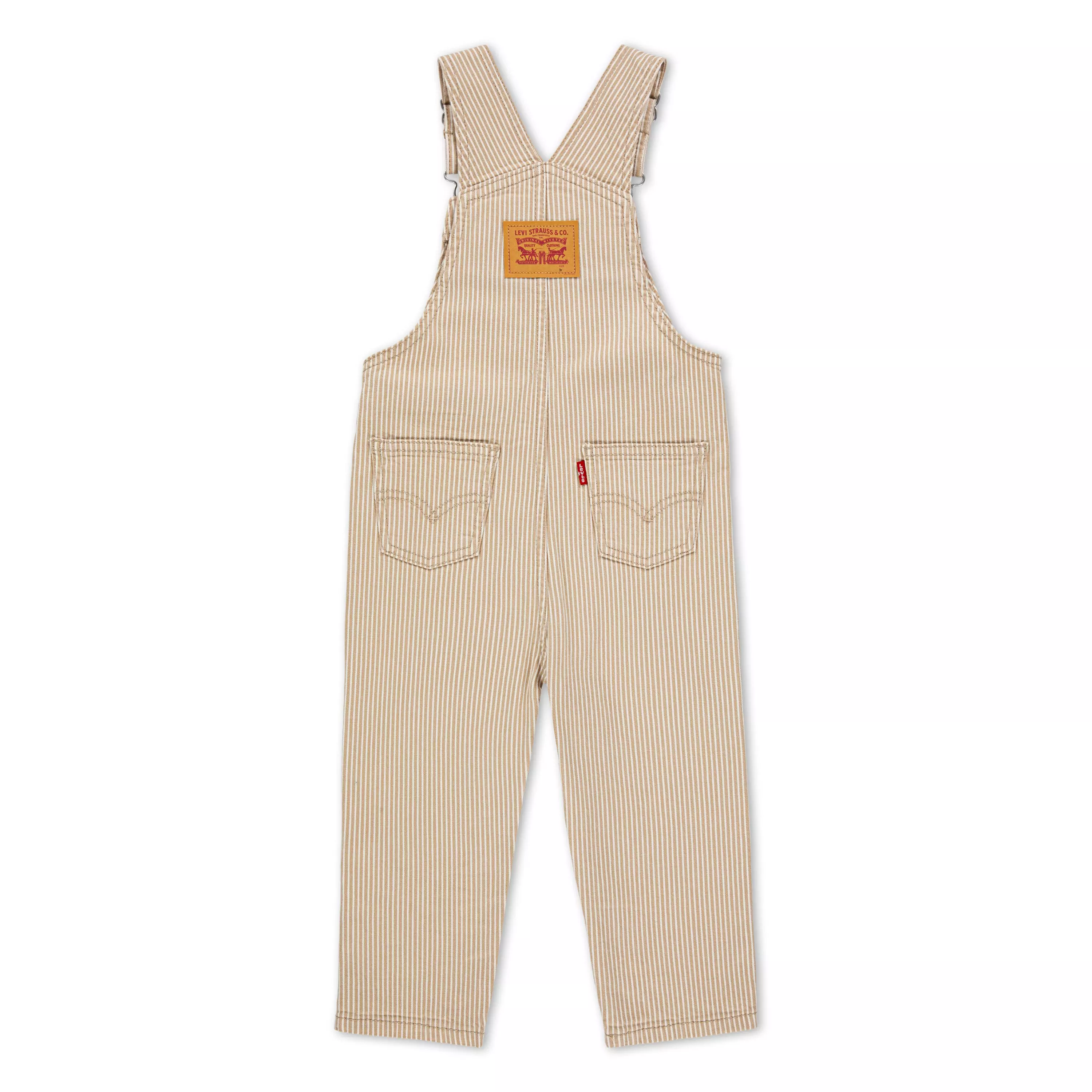 Levi's Toddler Boys' Railroad Stripe Overalls - Tan - TAN