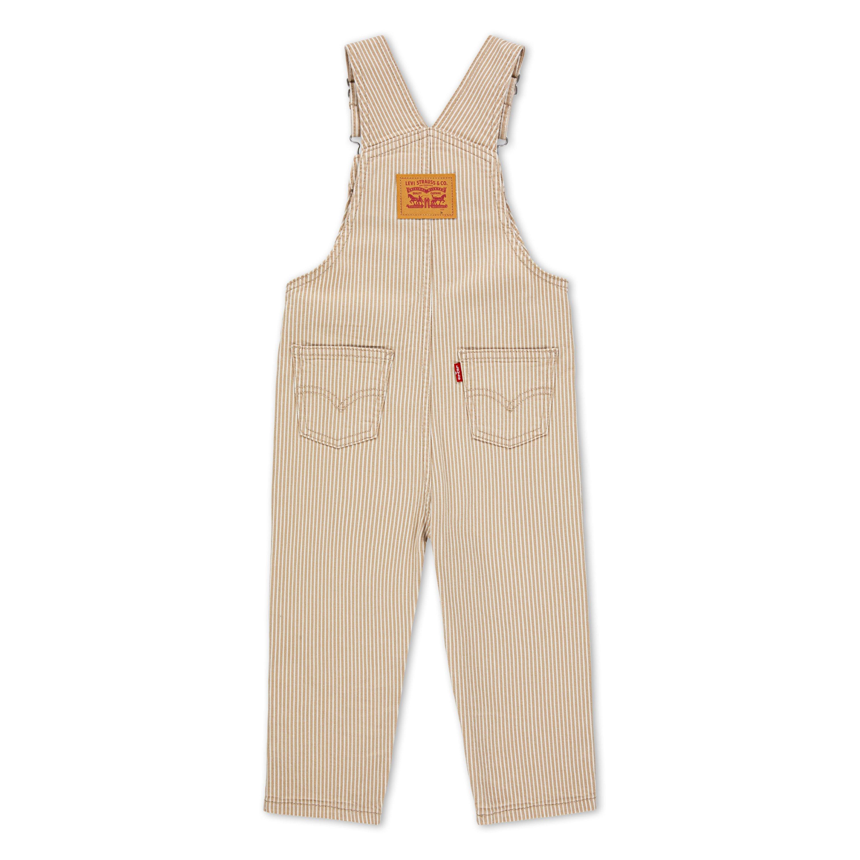 Levi's Railroad Stripe Toddler Boys' Tan Overalls