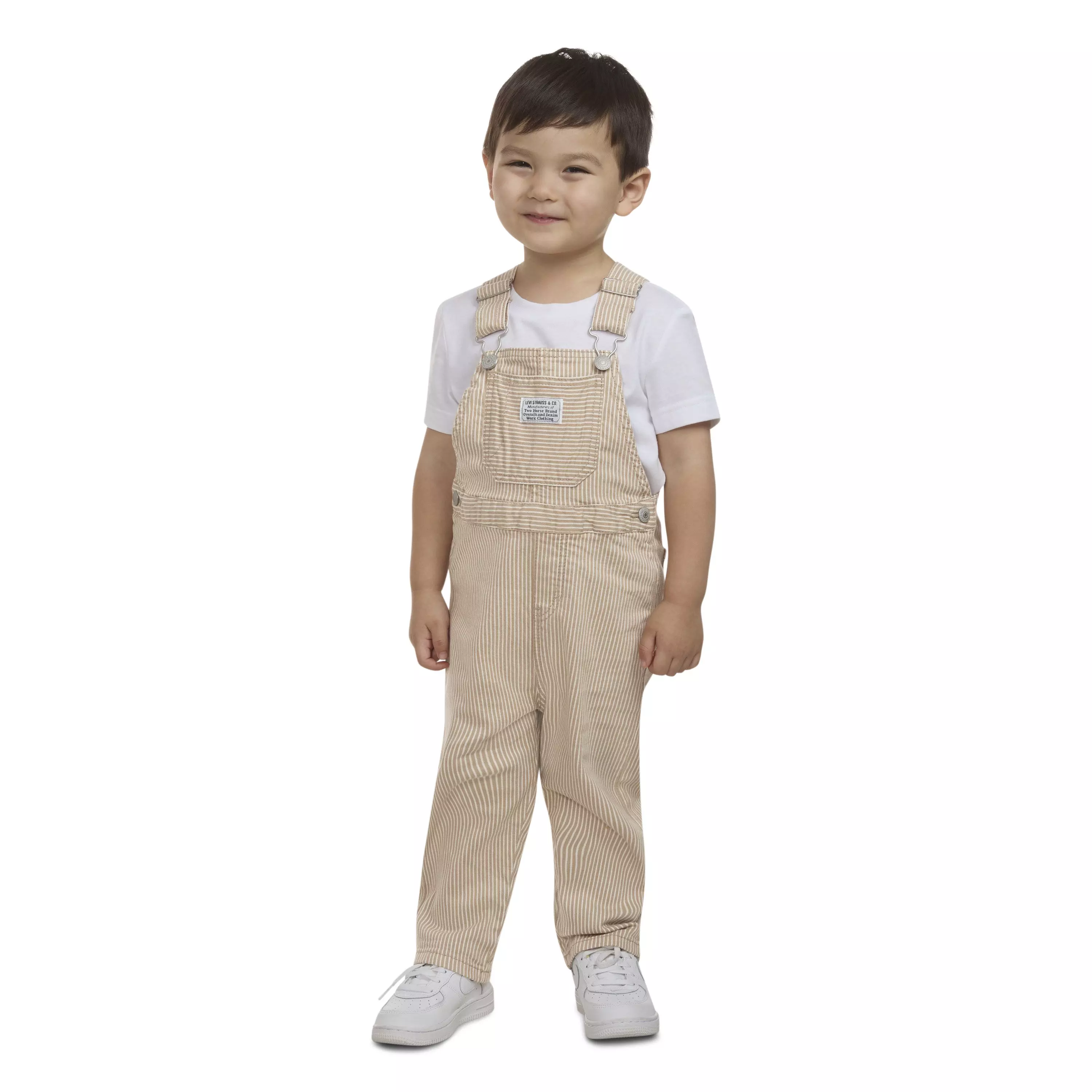 Levi's Toddler Boys' Railroad Stripe Overalls - Tan - TAN