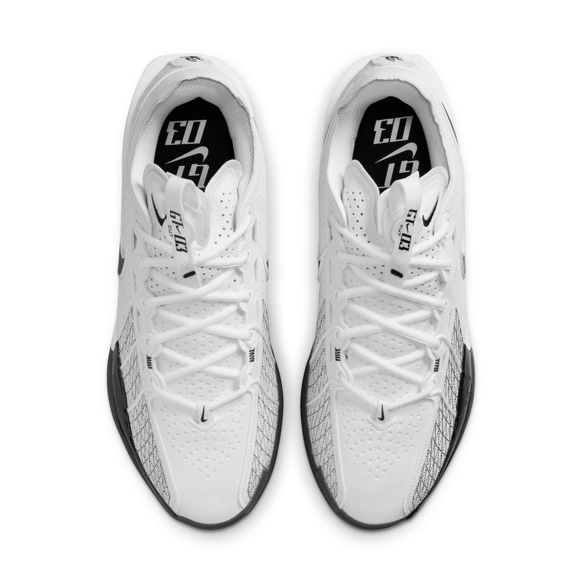 Nike G.T. Cut 3 "White/Black" Men's Basketball Shoe - WHITE/BLACK Thumbnail View 4