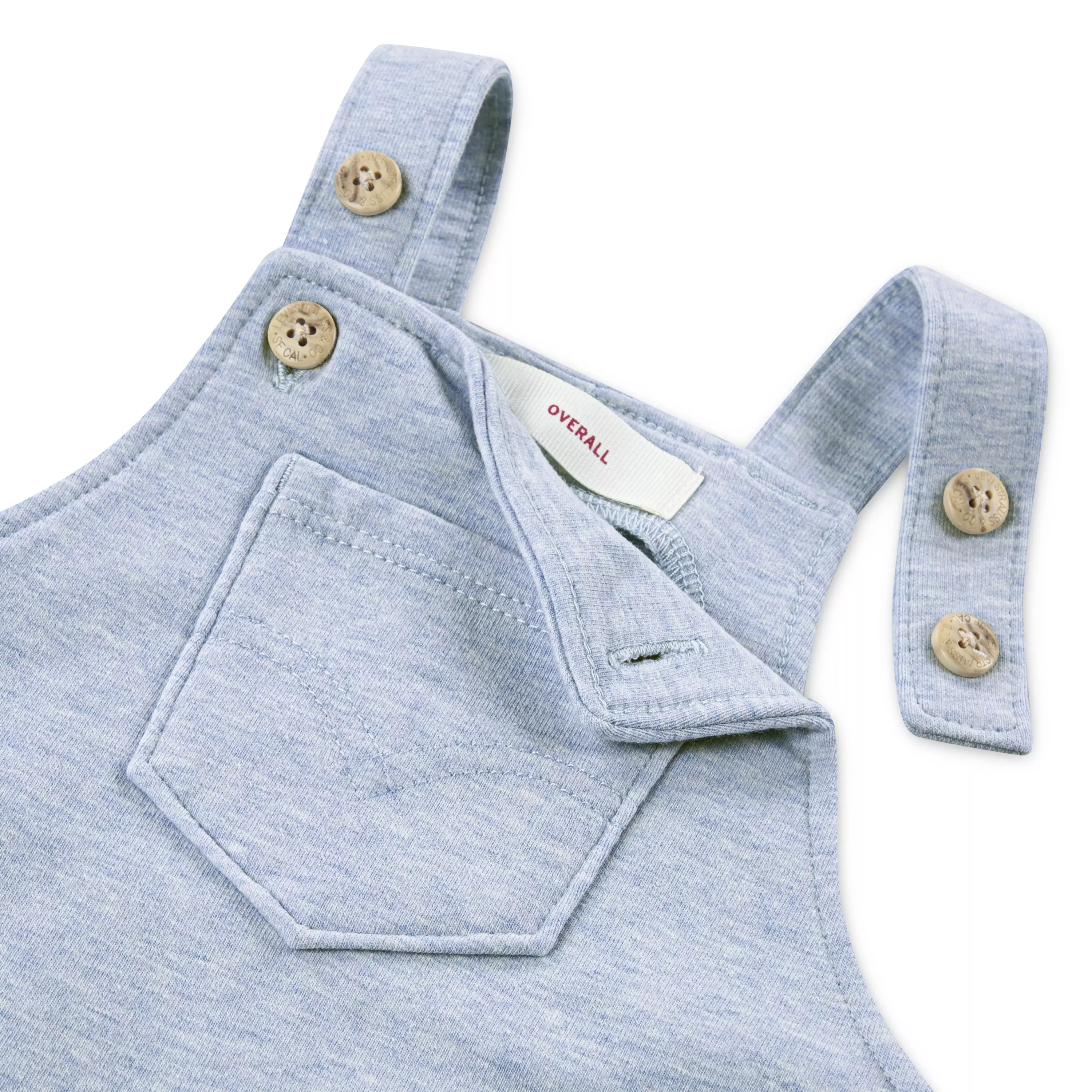 Levi's Infant Boys' Front Arcuate Heather Pocket Overalls - Light Mist - LT MIST HEATHER