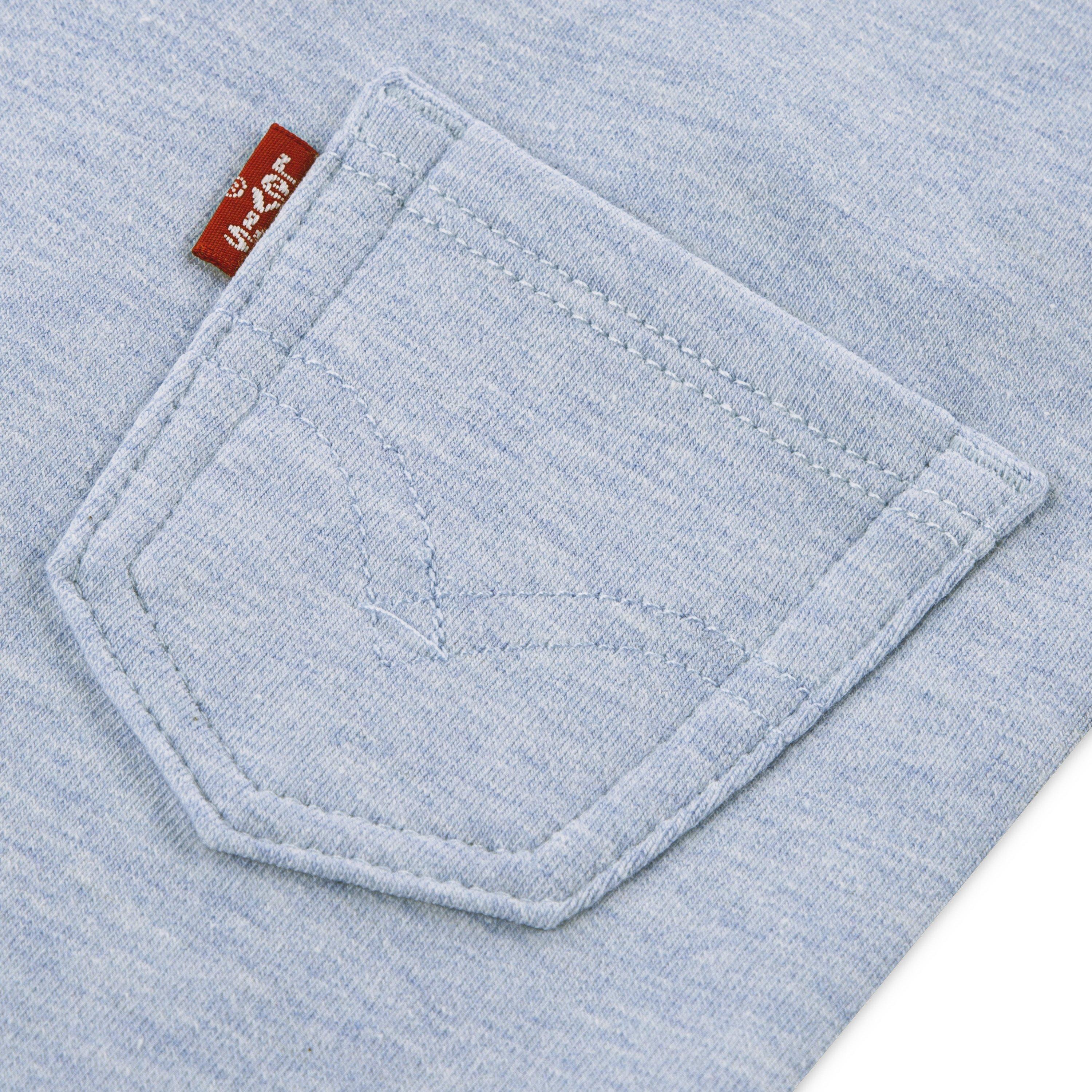 Levi's Infant Boys' Front Arcuate Heather Pocket Overalls - Light Mist - LT MIST HEATHER Thumbnail View 4