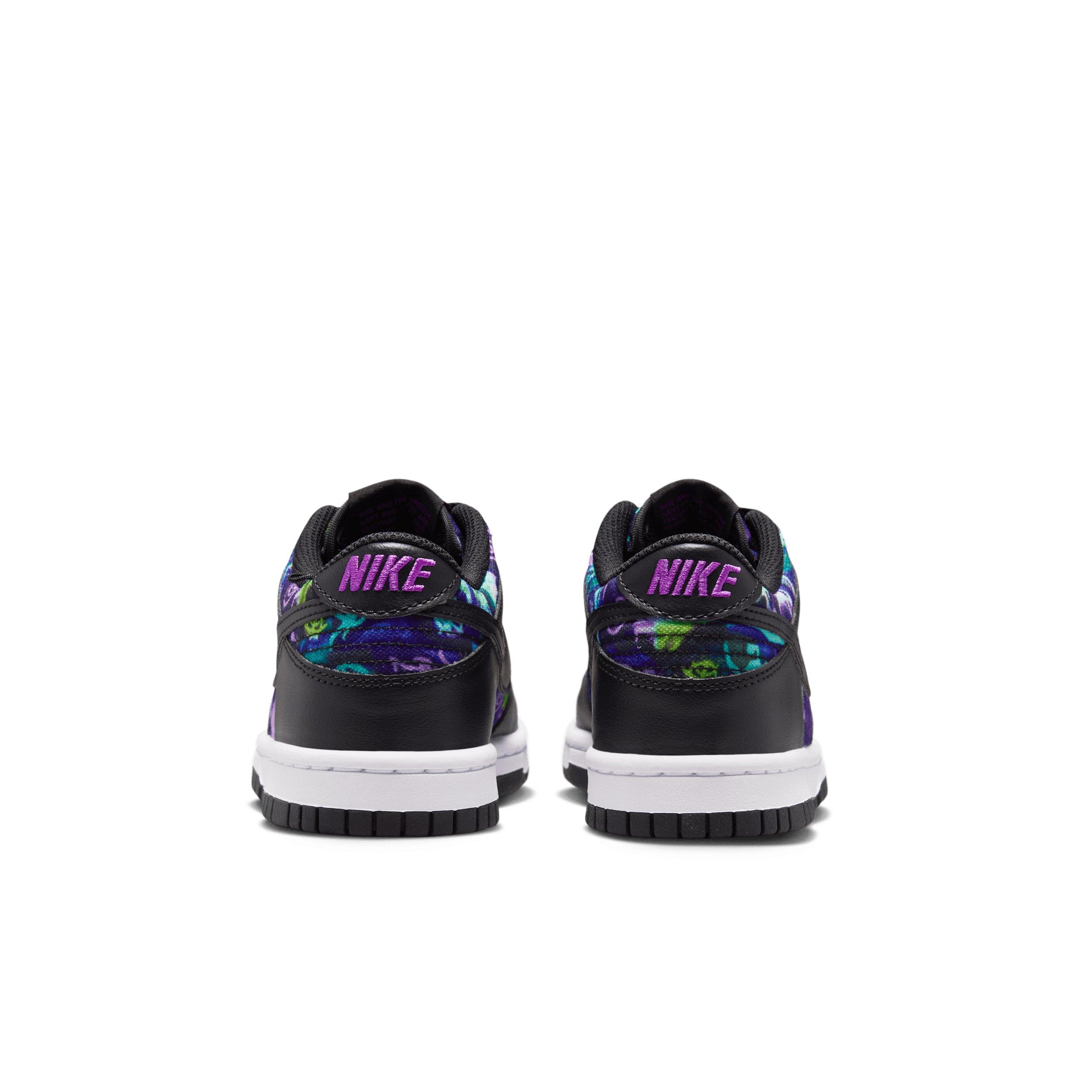 Nike Dunk Low Grade School Girls' "Multi-Color/Vivid Purple/Metallic Silver/Black" Shoe