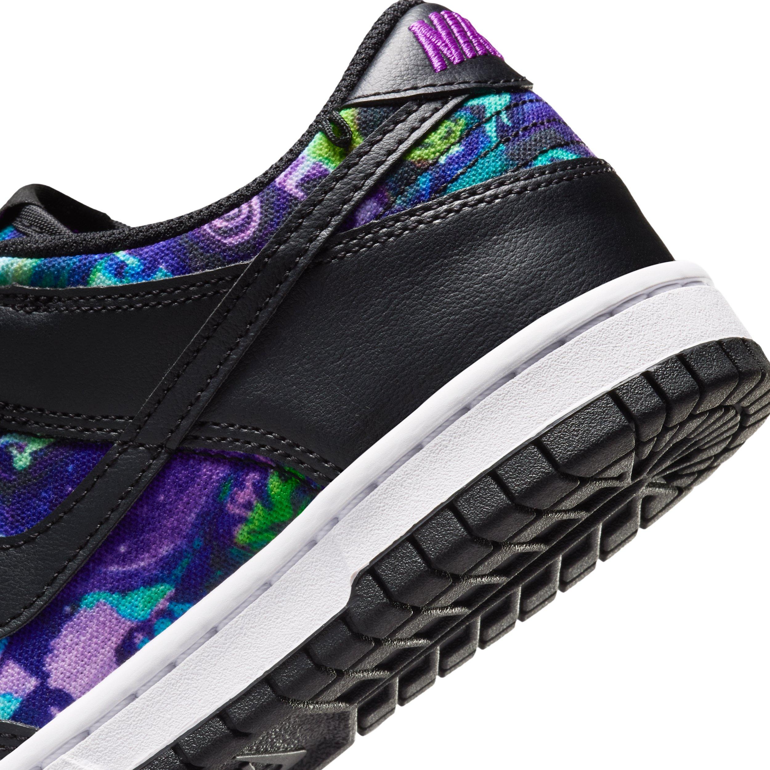 Nike Dunk Low Grade School Girls' "Multi-Color/Vivid Purple/Metallic Silver/Black" Shoe