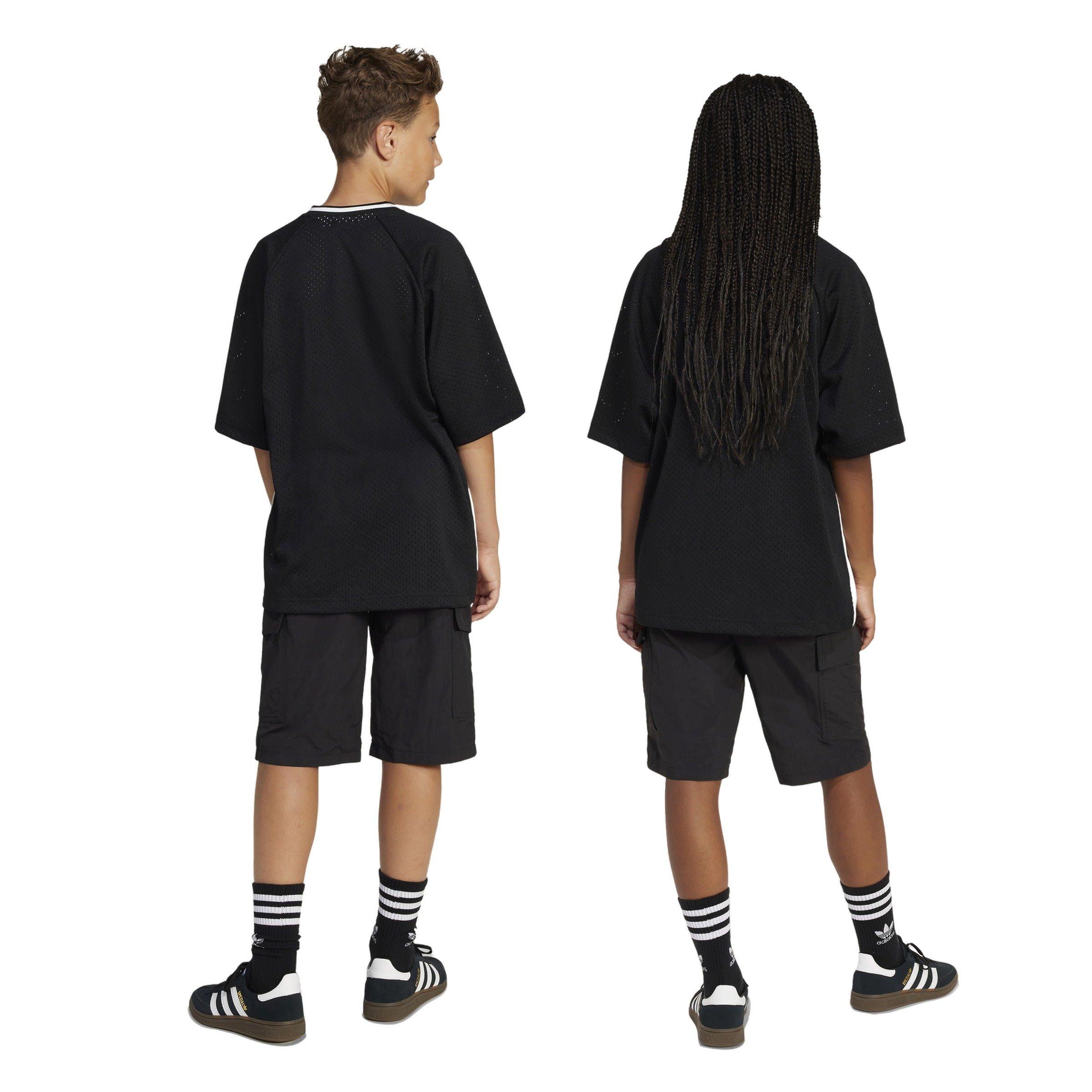 adidas Originals Trefoil Essentials Big Kids' Black Cargo Shorts