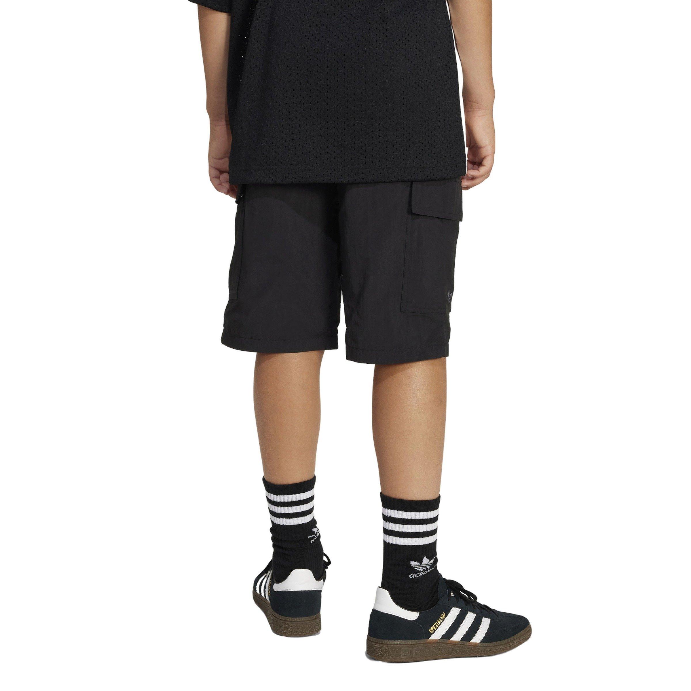adidas Originals Trefoil Essentials Big Kids' Black Cargo Shorts
