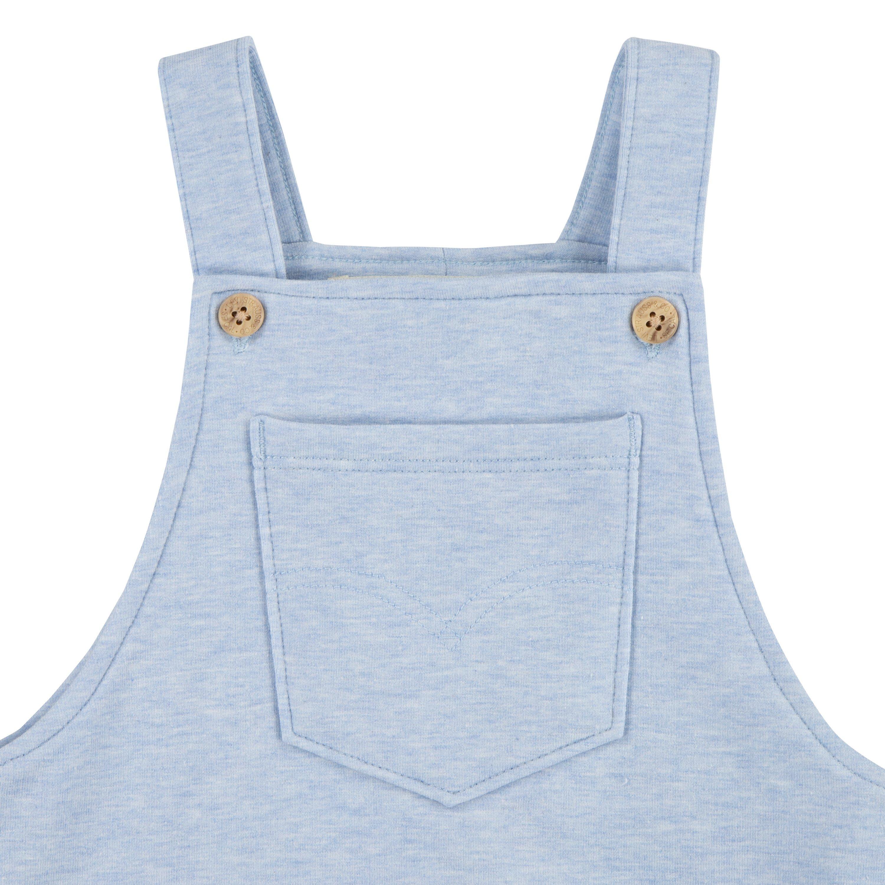 Levi's Front Arcuate Baby Boys' Lt Mist Heather Pocket Overalls