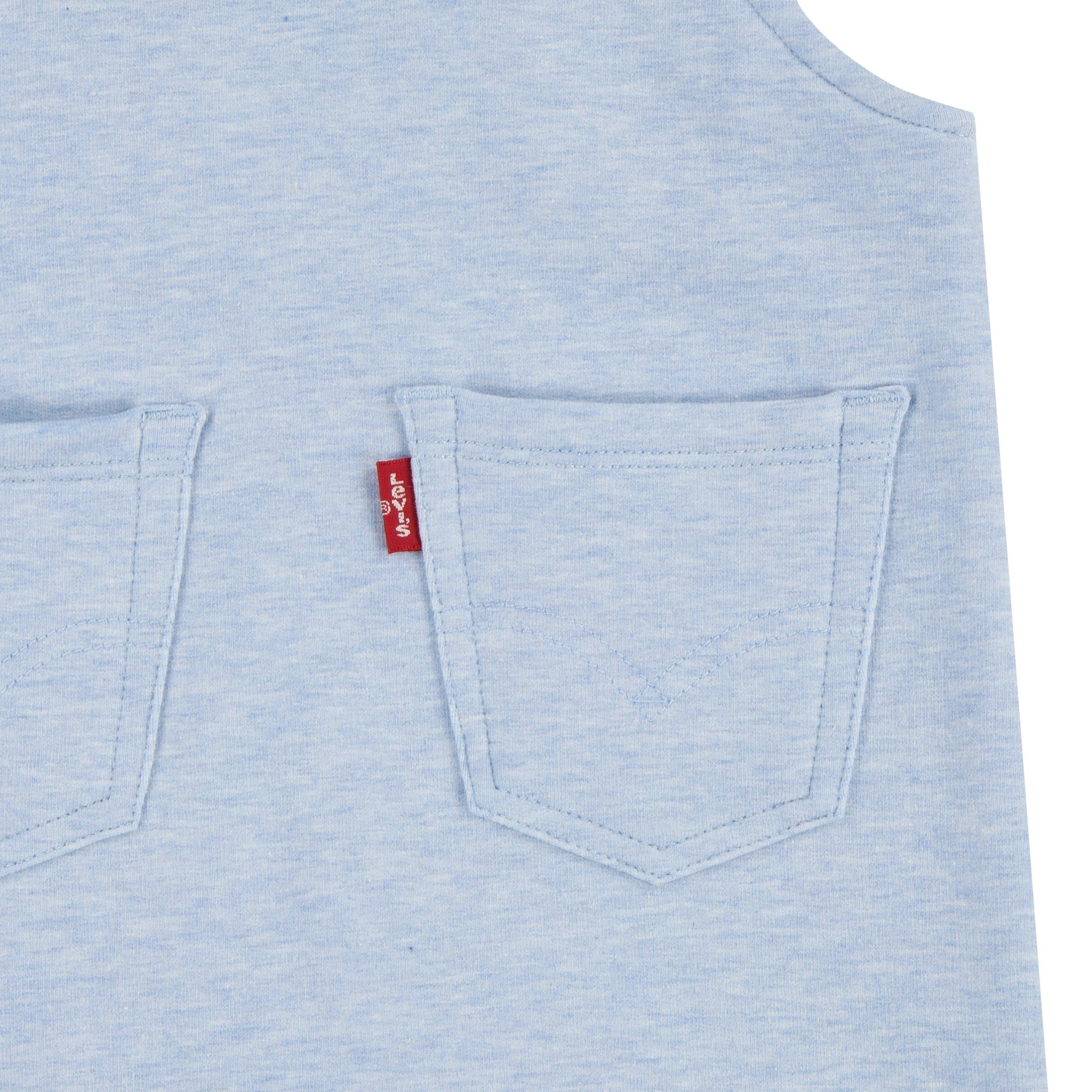 Levi's Front Arcuate Baby Boys' Lt Mist Heather Pocket Overalls