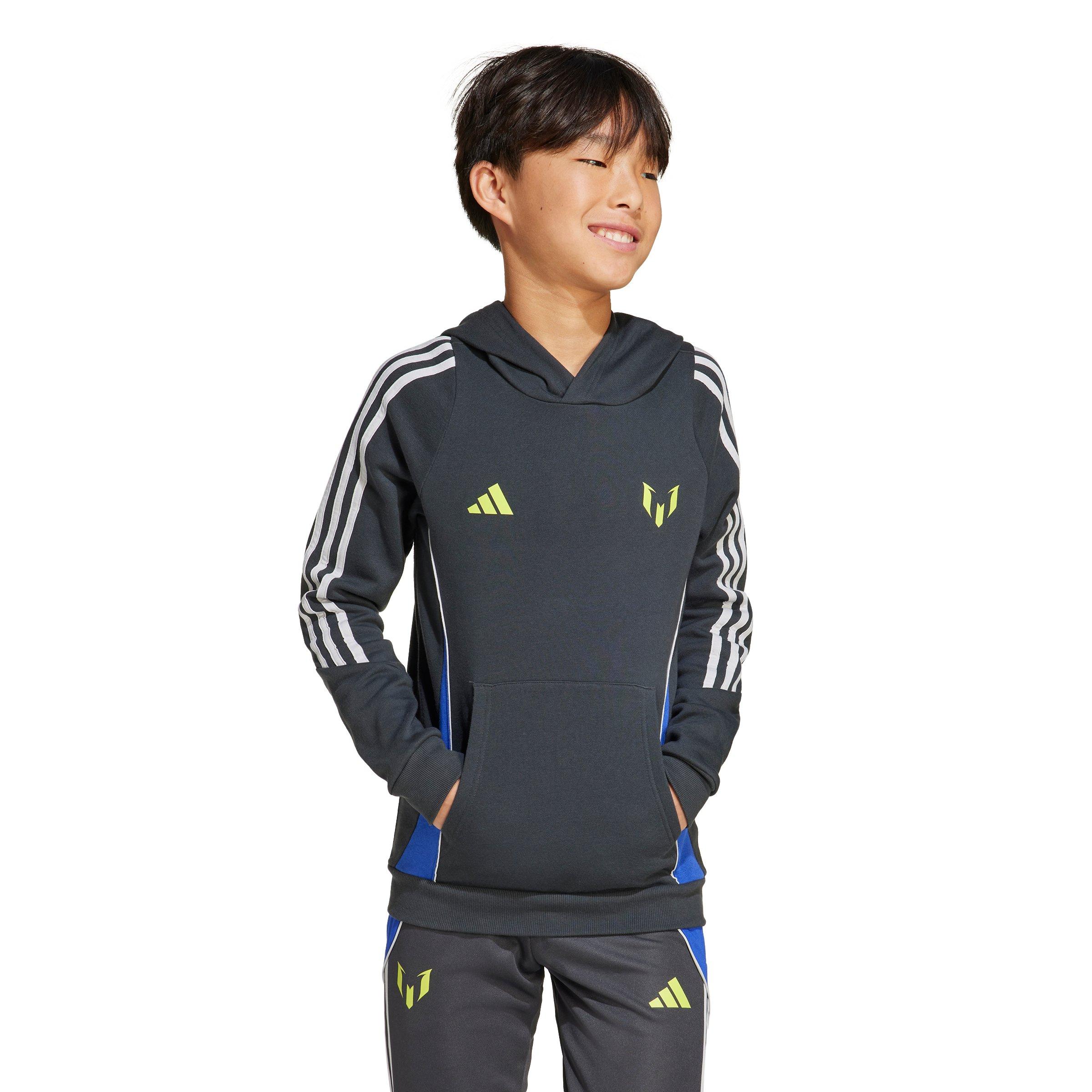 adidas Messi Big Kids' Grey Soccer Hoodie