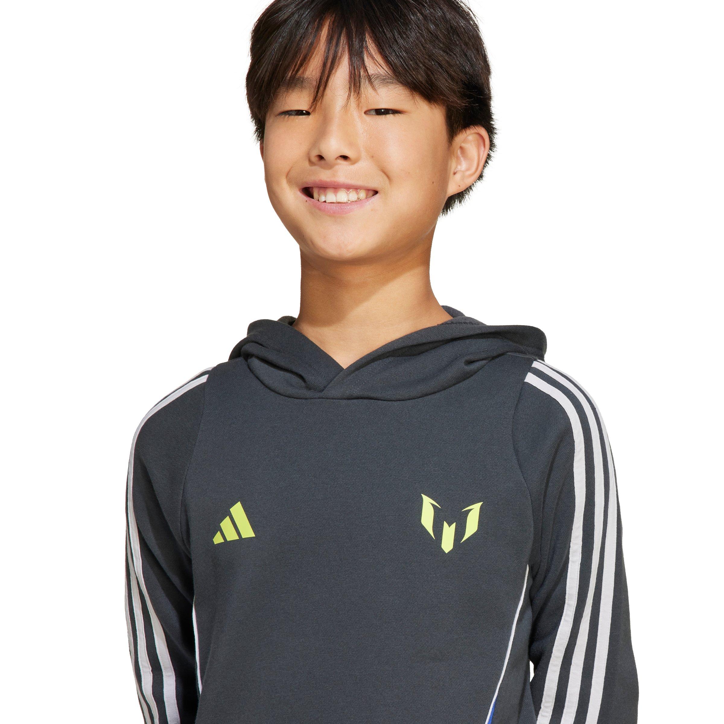 adidas Messi Big Kids' Grey Soccer Hoodie