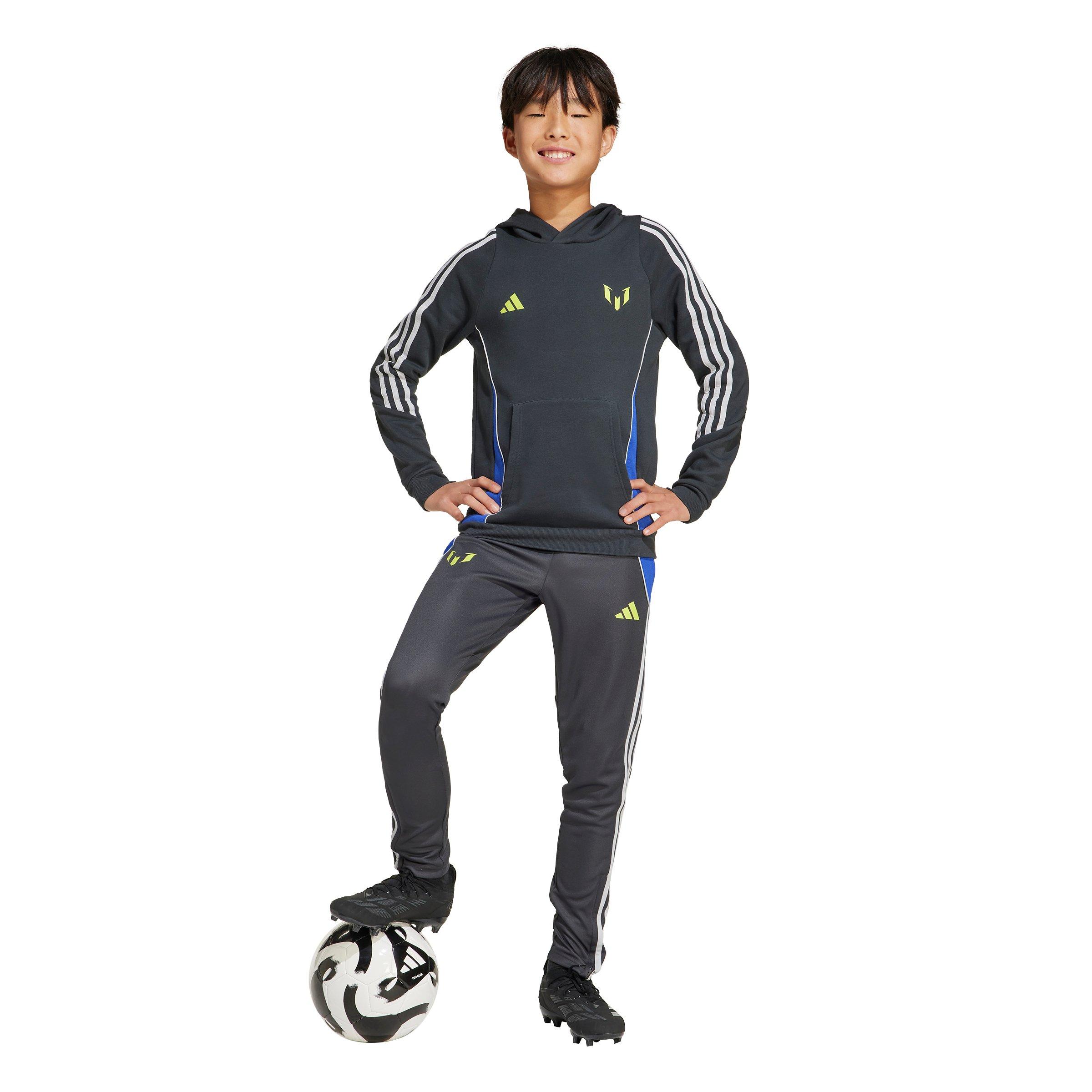 adidas Messi Big Kids' Grey Soccer Hoodie