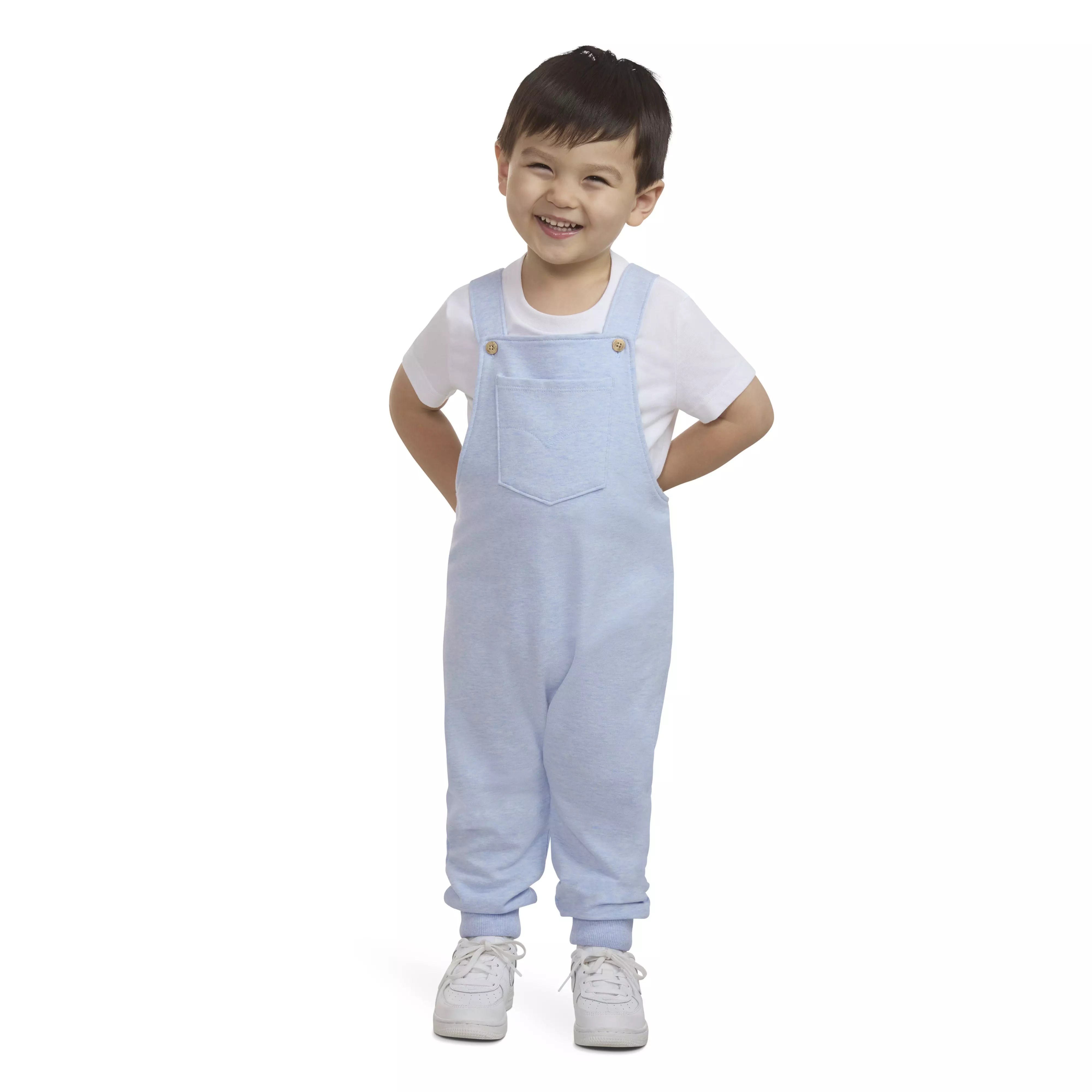 Levi's Toddler Boys' Front Arcuate Lt Mist Heather Pocket Overalls - LT MIST HEATHER