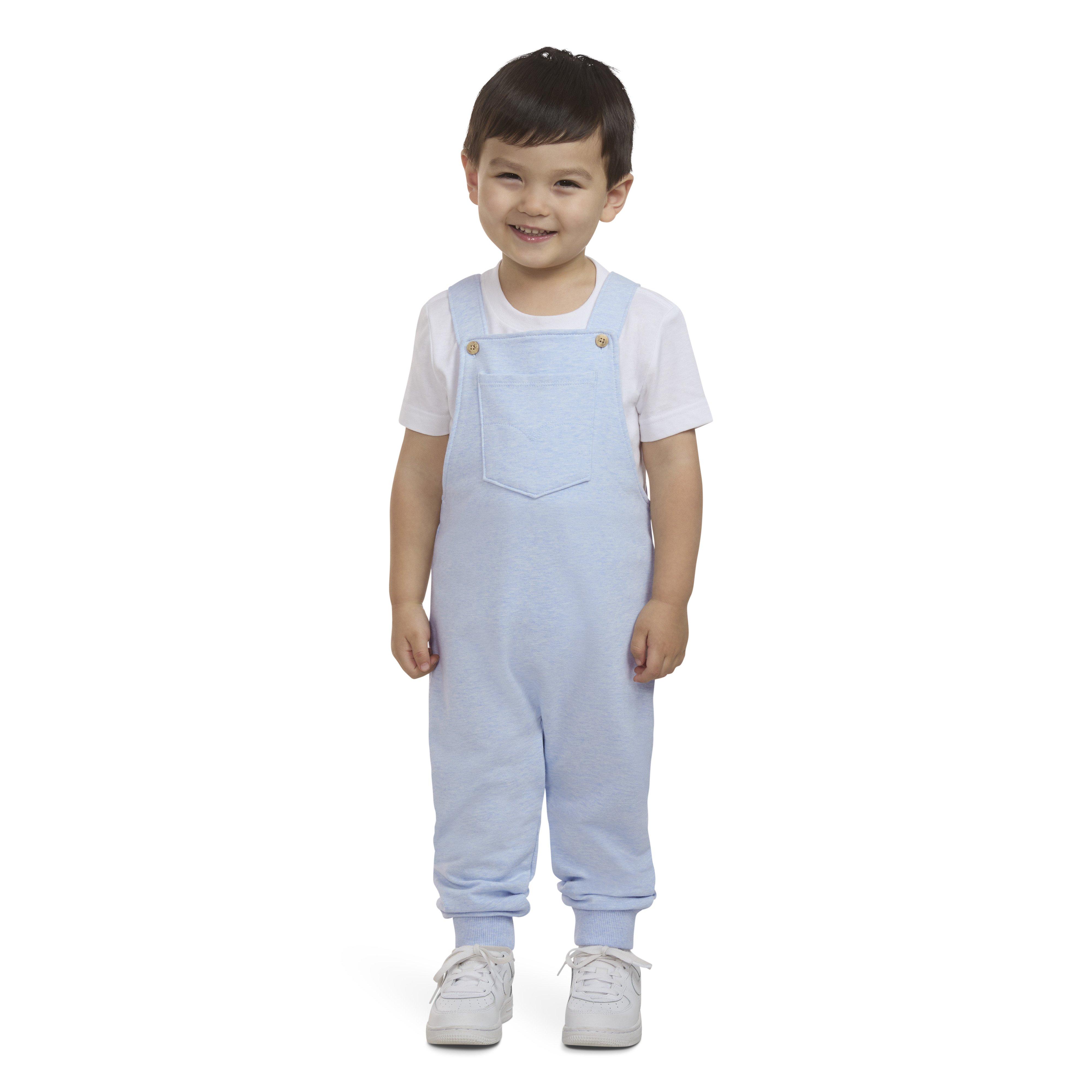 Levi's Toddler Boys' Front Arcuate Lt Mist Heather Pocket Overalls - LT MIST HEATHER Thumbnail View 7