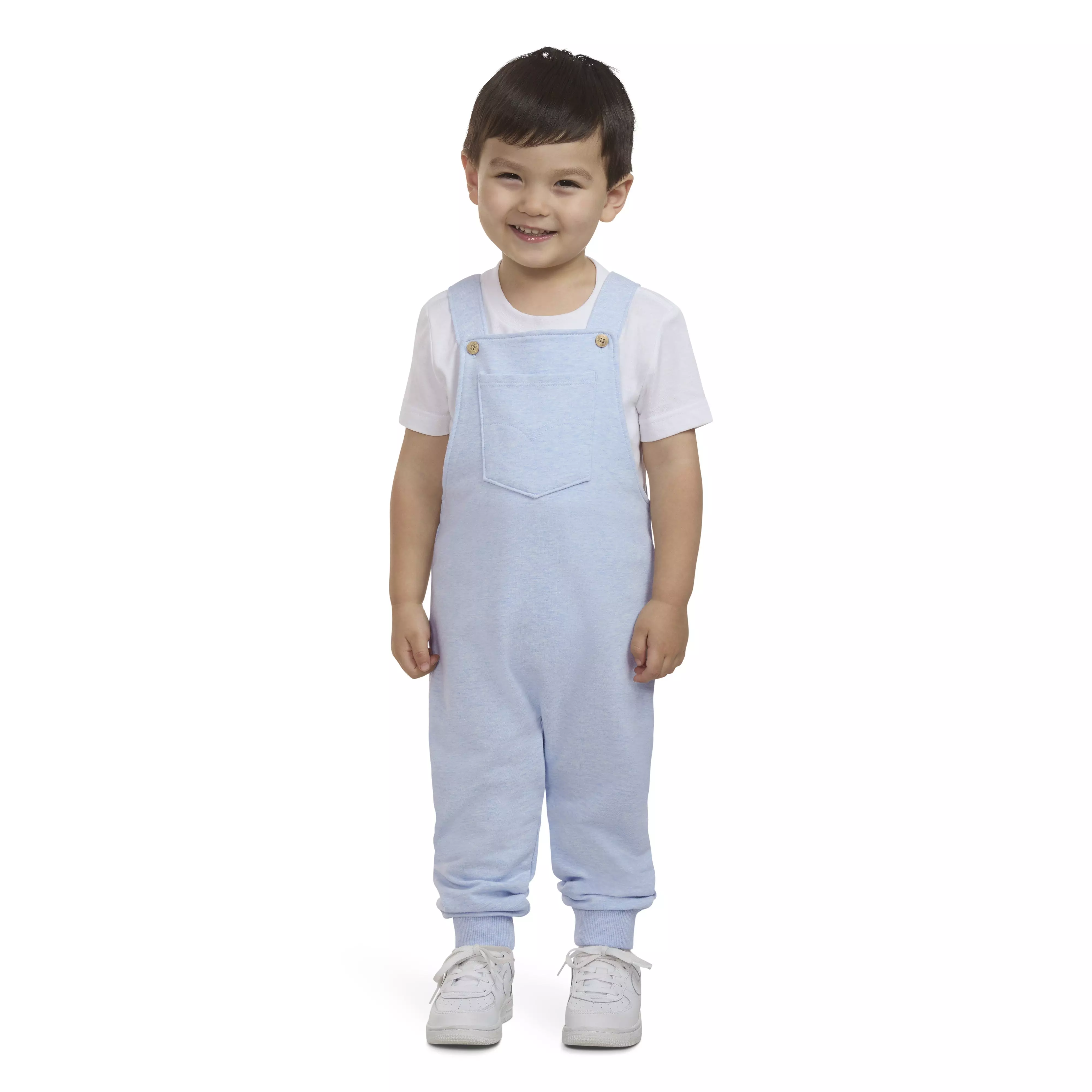 Levi's Toddler Boys' Front Arcuate Lt Mist Heather Pocket Overalls - LT MIST HEATHER