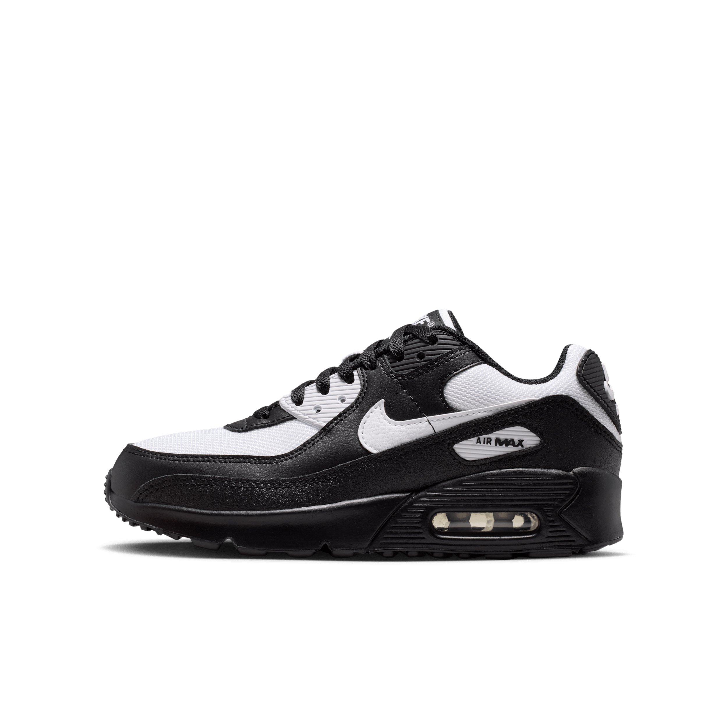 Nike Air Max 90 Mesh Grade School Boys' "Black/White" Shoe