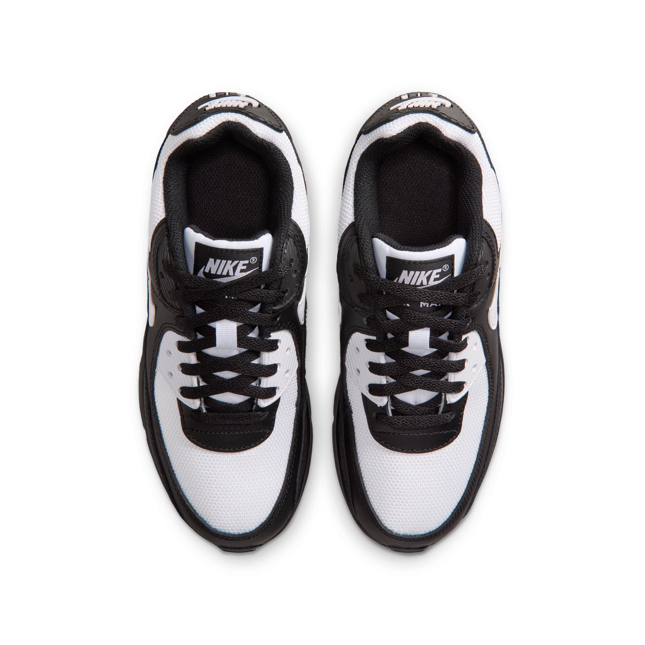 Nike Air Max 90 Mesh "Black/White" Grade School Boys' Shoe - BLACK/WHITE Thumbnail View 4