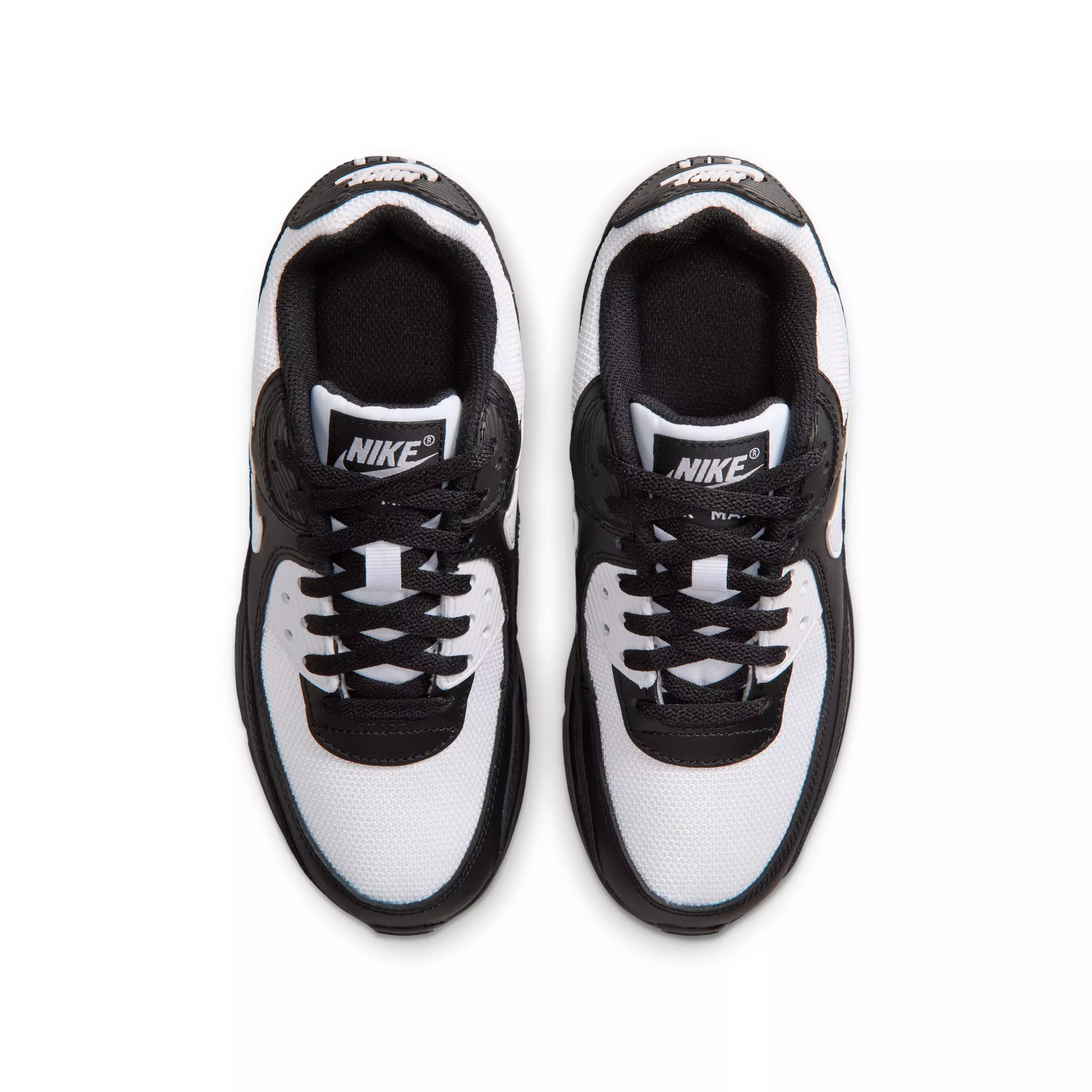 Nike Air Max 90 Mesh "Black/White" Grade School Boys' Shoe - BLACK/WHITE