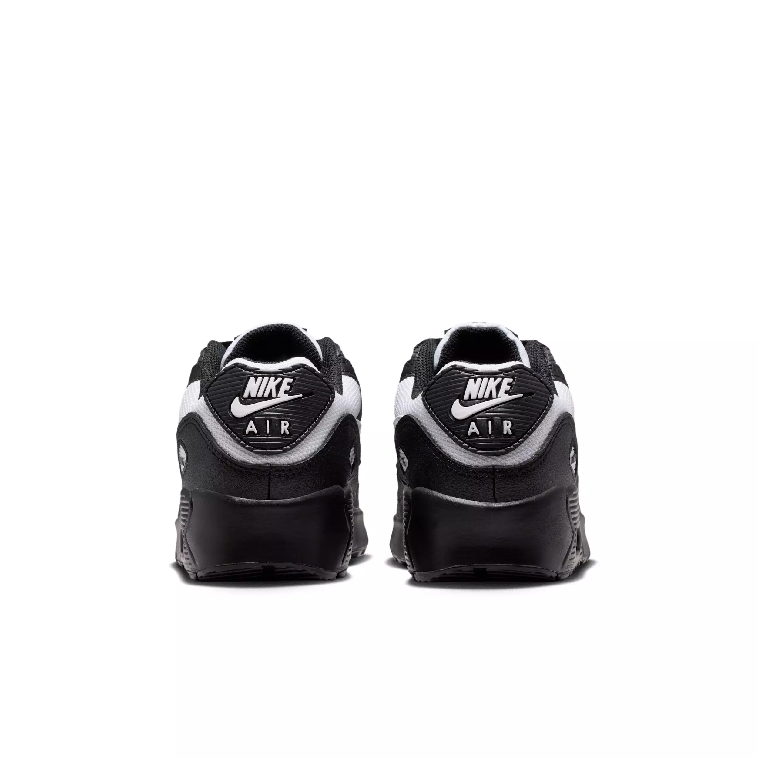 Nike Air Max 90 Mesh "Black/White" Grade School Boys' Shoe - BLACK/WHITE