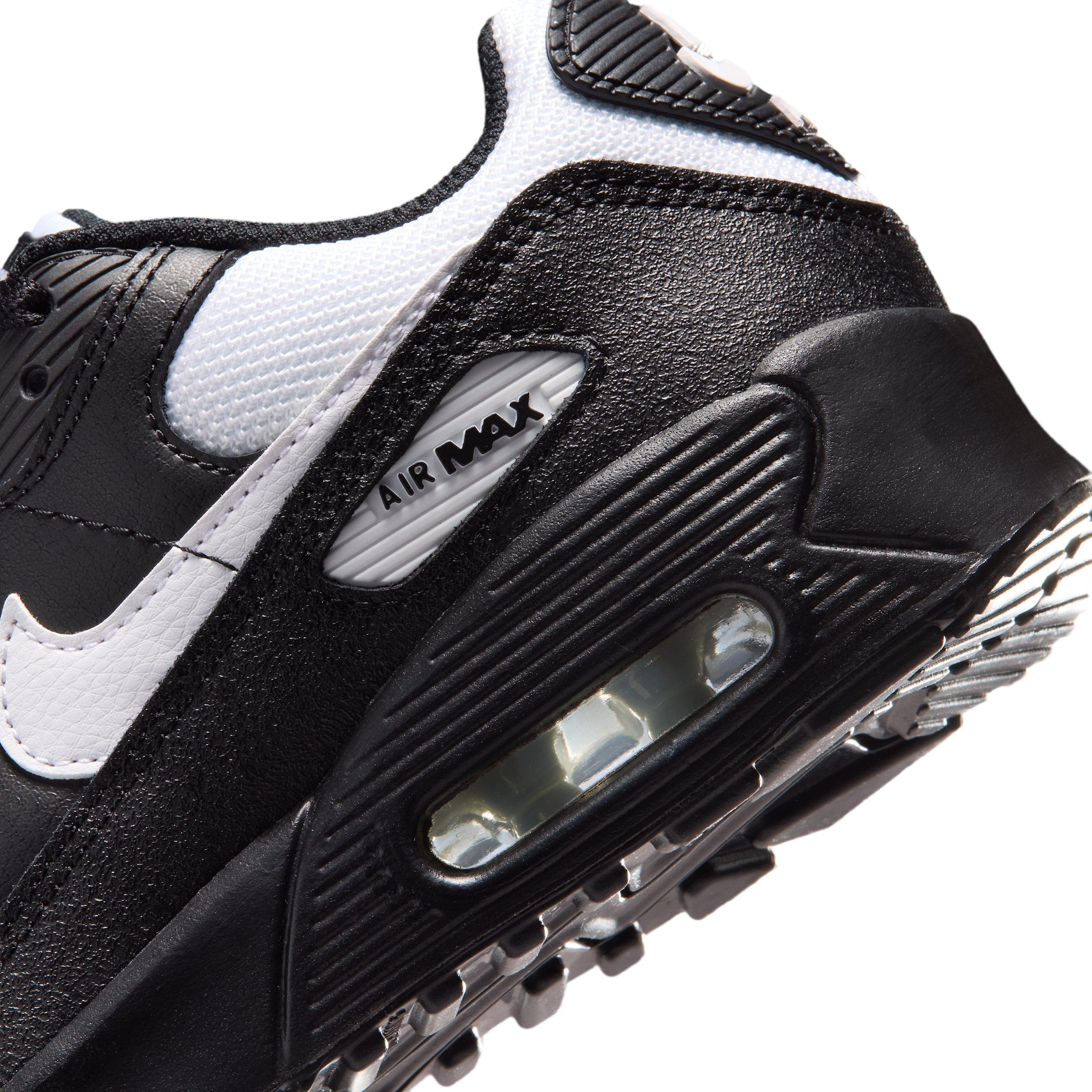 Nike Air Max 90 Mesh "Black/White" Grade School Boys' Shoe - BLACK/WHITE Thumbnail View 8