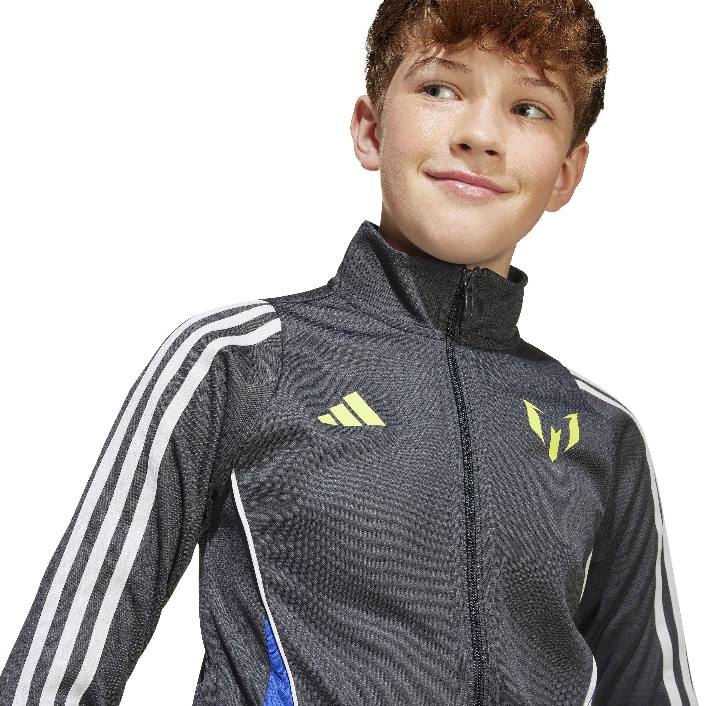 adidas Big Kids' Messi Soccer Jacket - Grey - GREY Thumbnail View 4