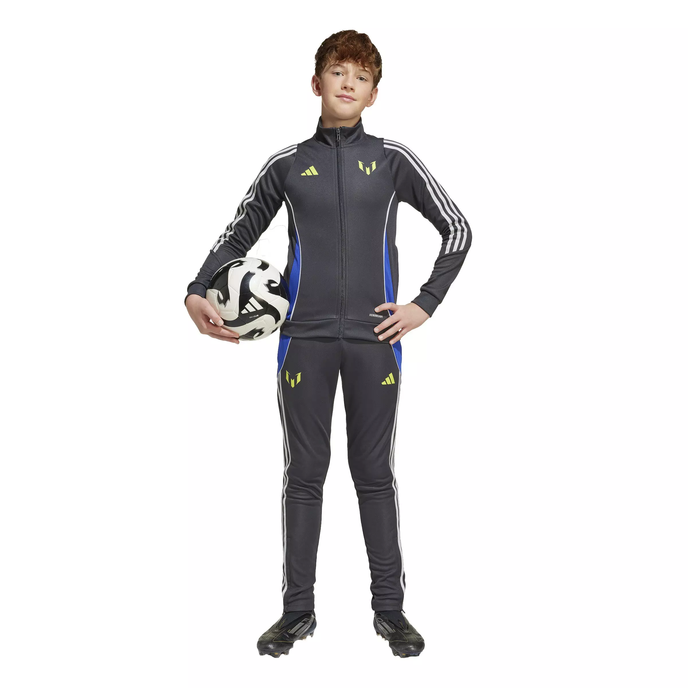 adidas Big Kids' Messi Soccer Jacket - Grey - GREY