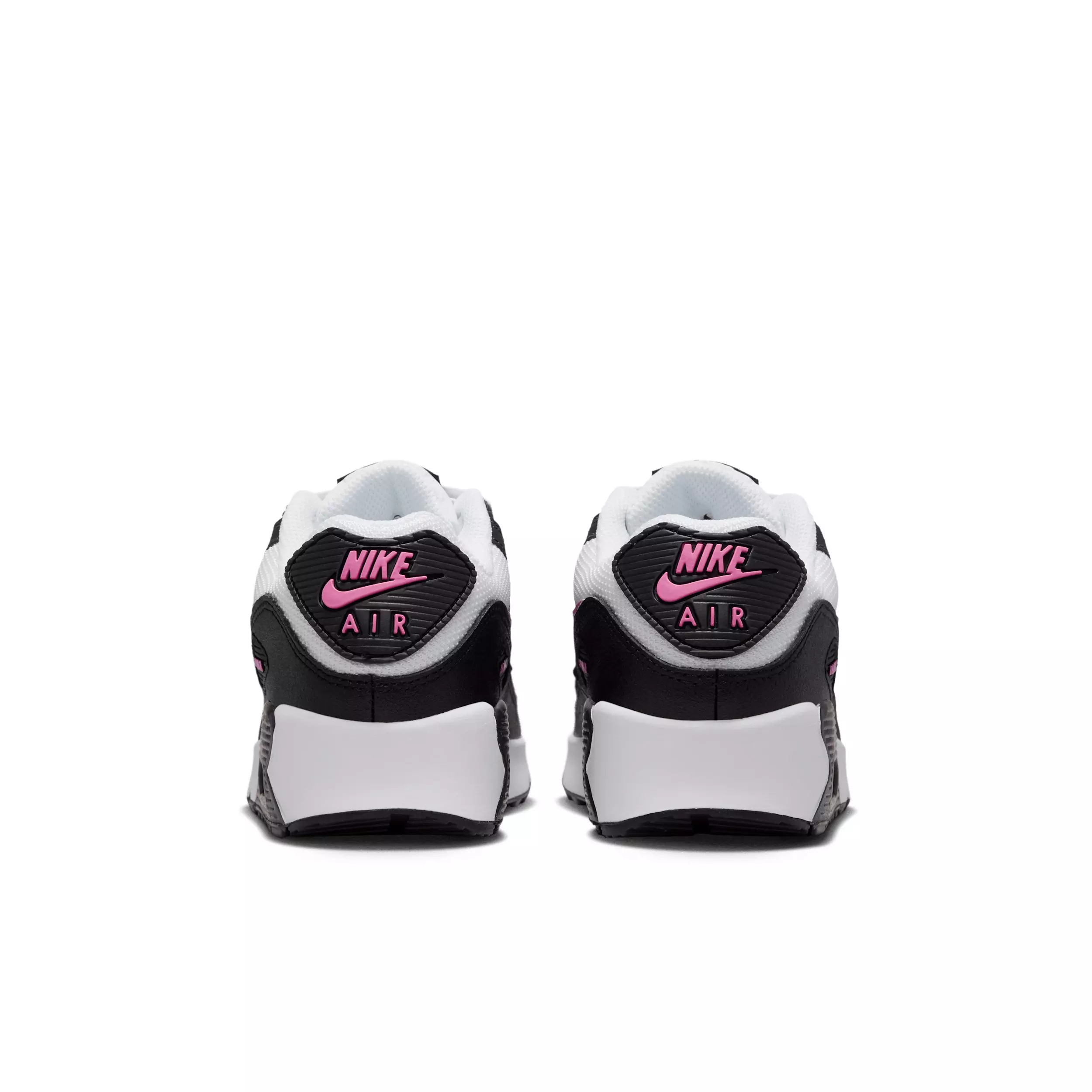 Nike Air Max 90 Mesh "White/Black/Anthracite/Playful Pink" Grade School Girls' Shoe - WHITE/BLACK/ANTHRACITE/PINK
