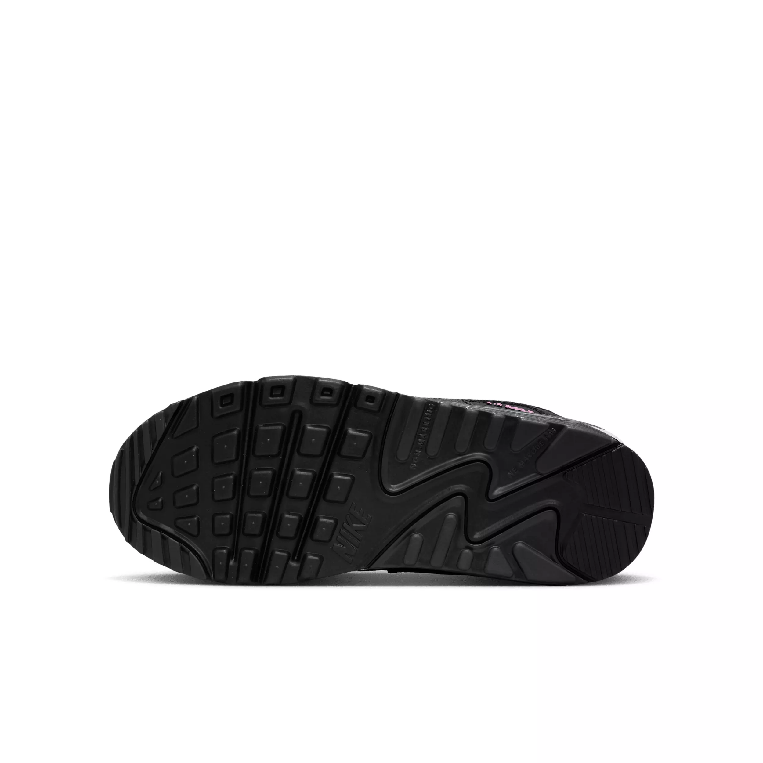 Nike Air Max 90 Mesh "White/Black/Anthracite/Playful Pink" Grade School Girls' Shoe - WHITE/BLACK/ANTHRACITE/PINK