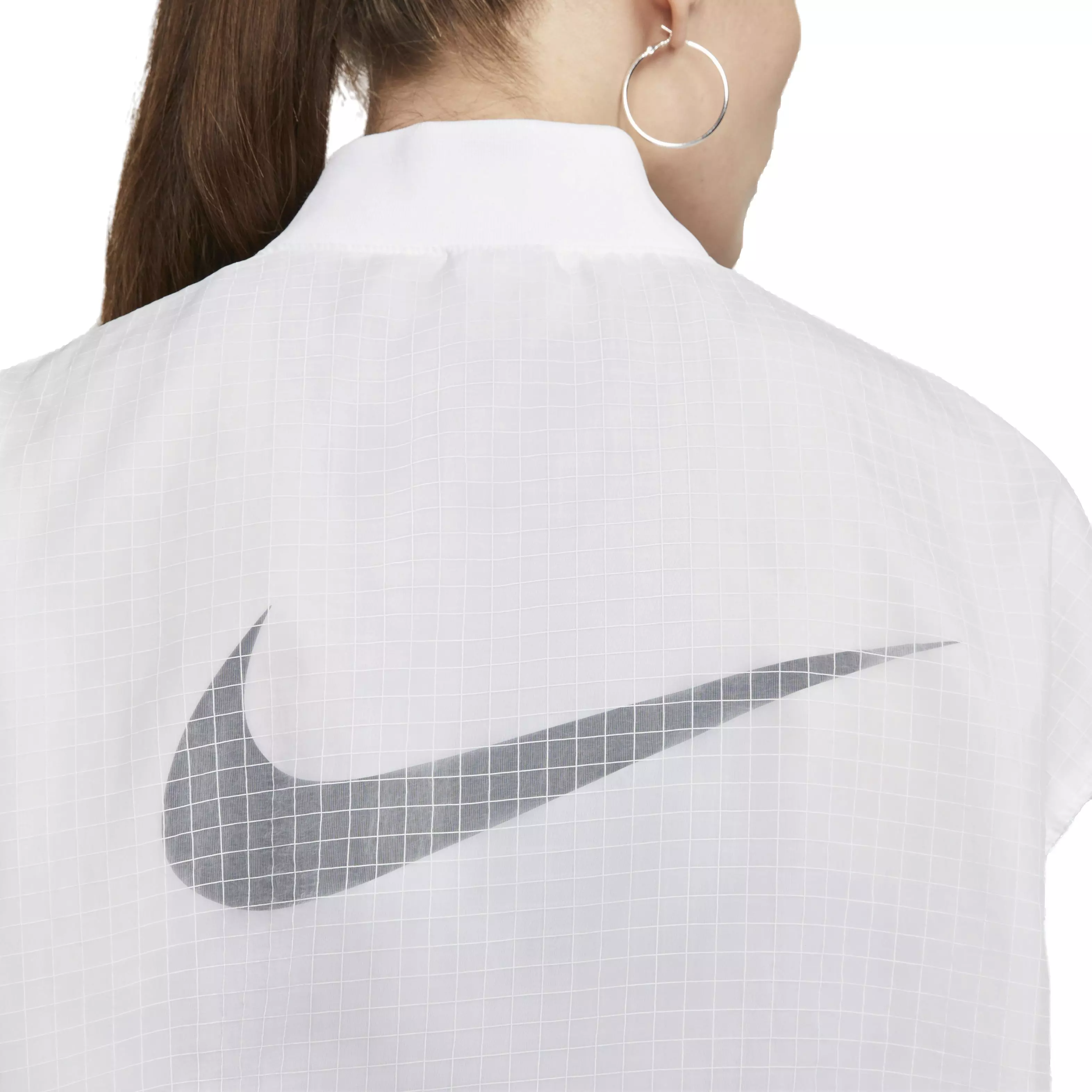 Nike Women's Sportswear Essential Woven Varsity Bomber Jacket - WHITE