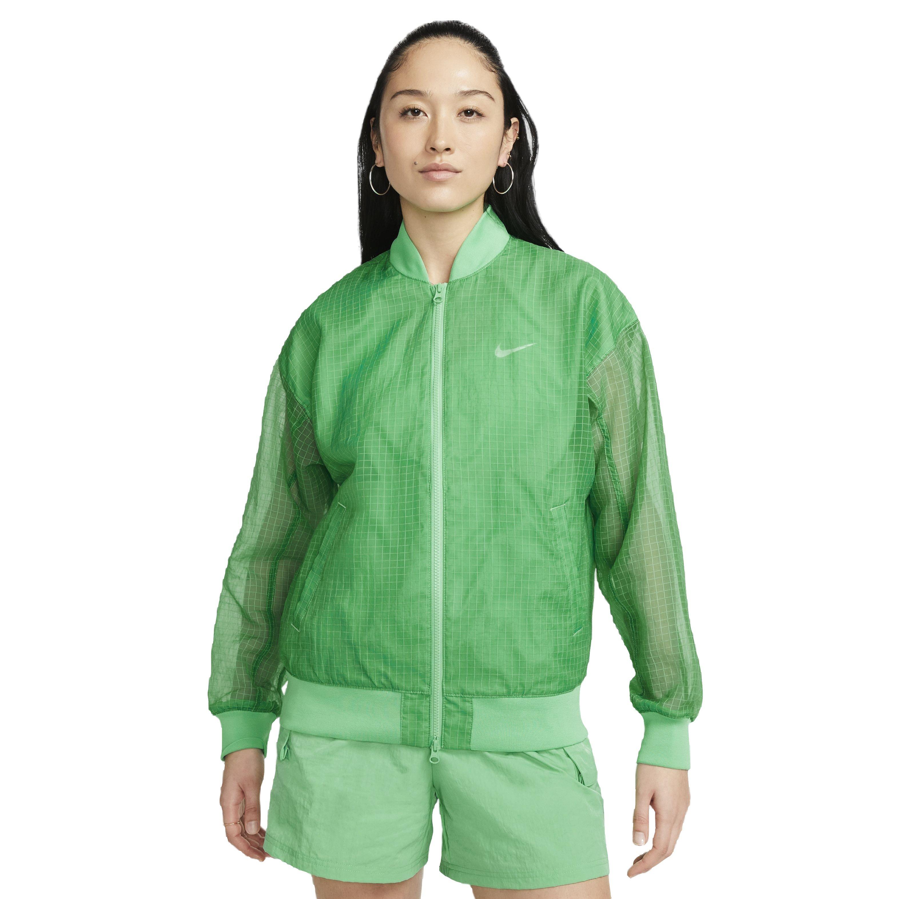 Nike Women's Sportswear Essentials Woven Varsity Bomber Jacket, Medium, White