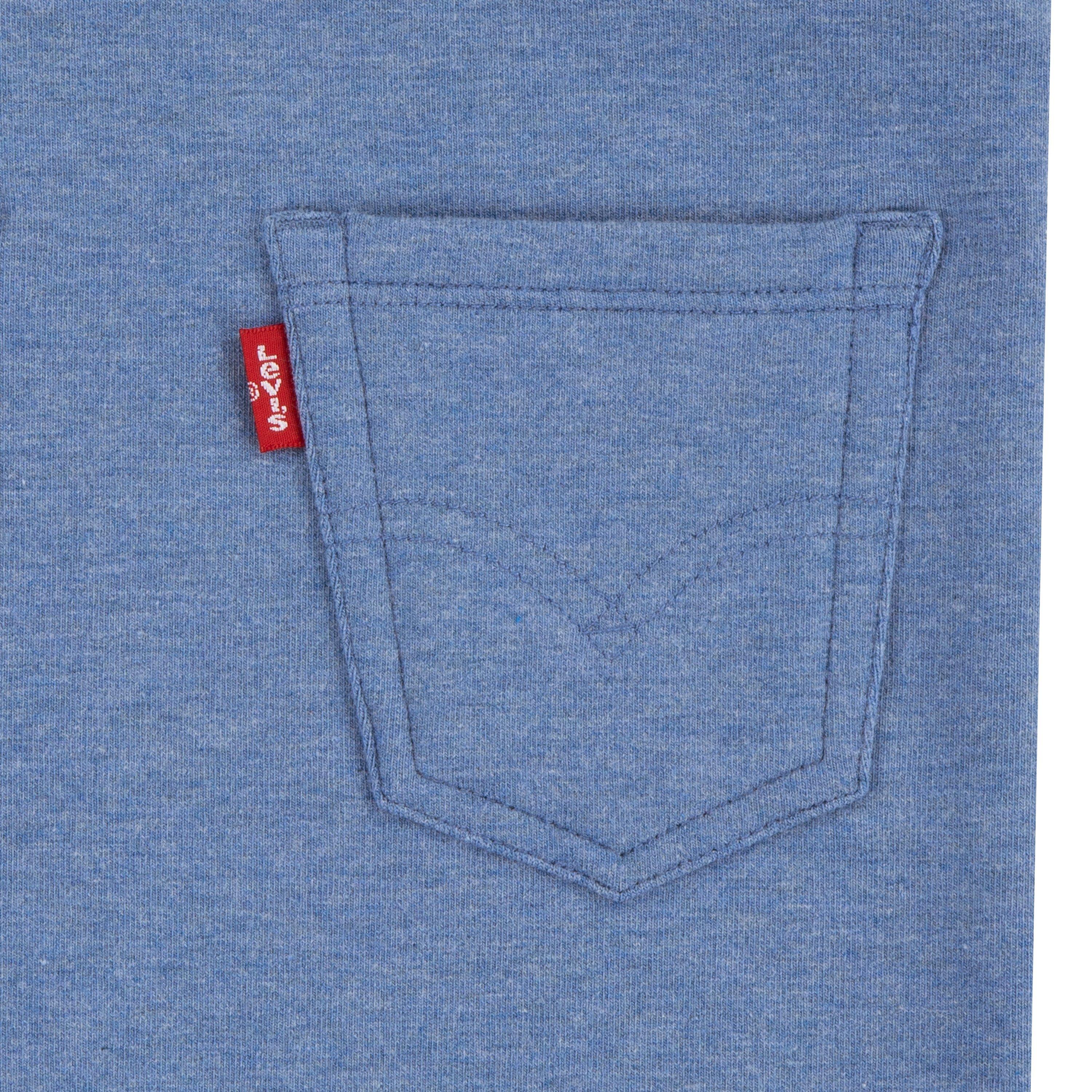 Levi's Front Arcuate Baby Boys' Atlantic Heather Pocket Overalls