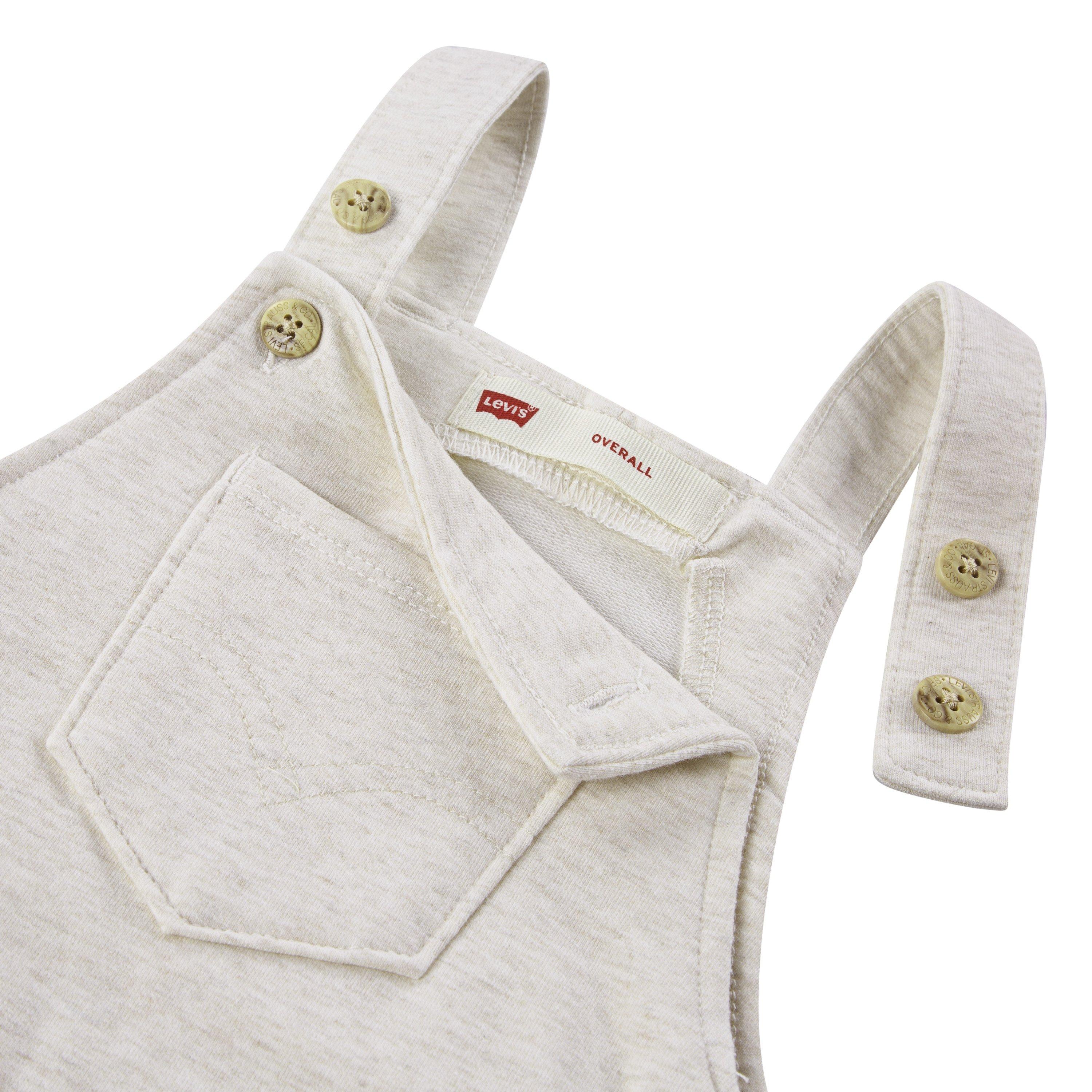 Levi's Infant Boys' Front Arcuate Pocket Overall - Oatmeal Heather - OATMEAL HEATHER Thumbnail View 3