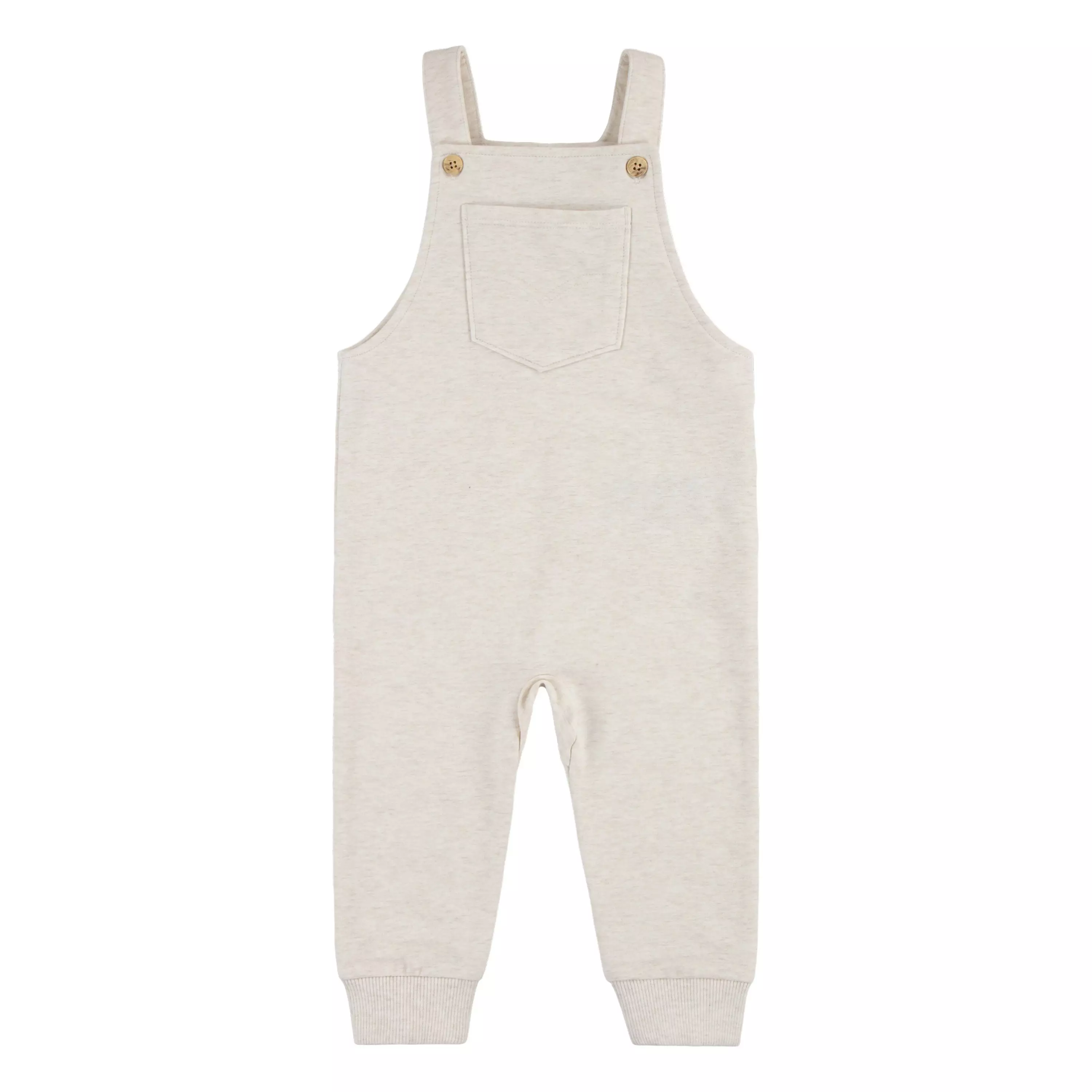 Levi's Front Arcuate Baby Boys' Heather Oatmeal Pocket Overalls - OATMEAL HEATHER
