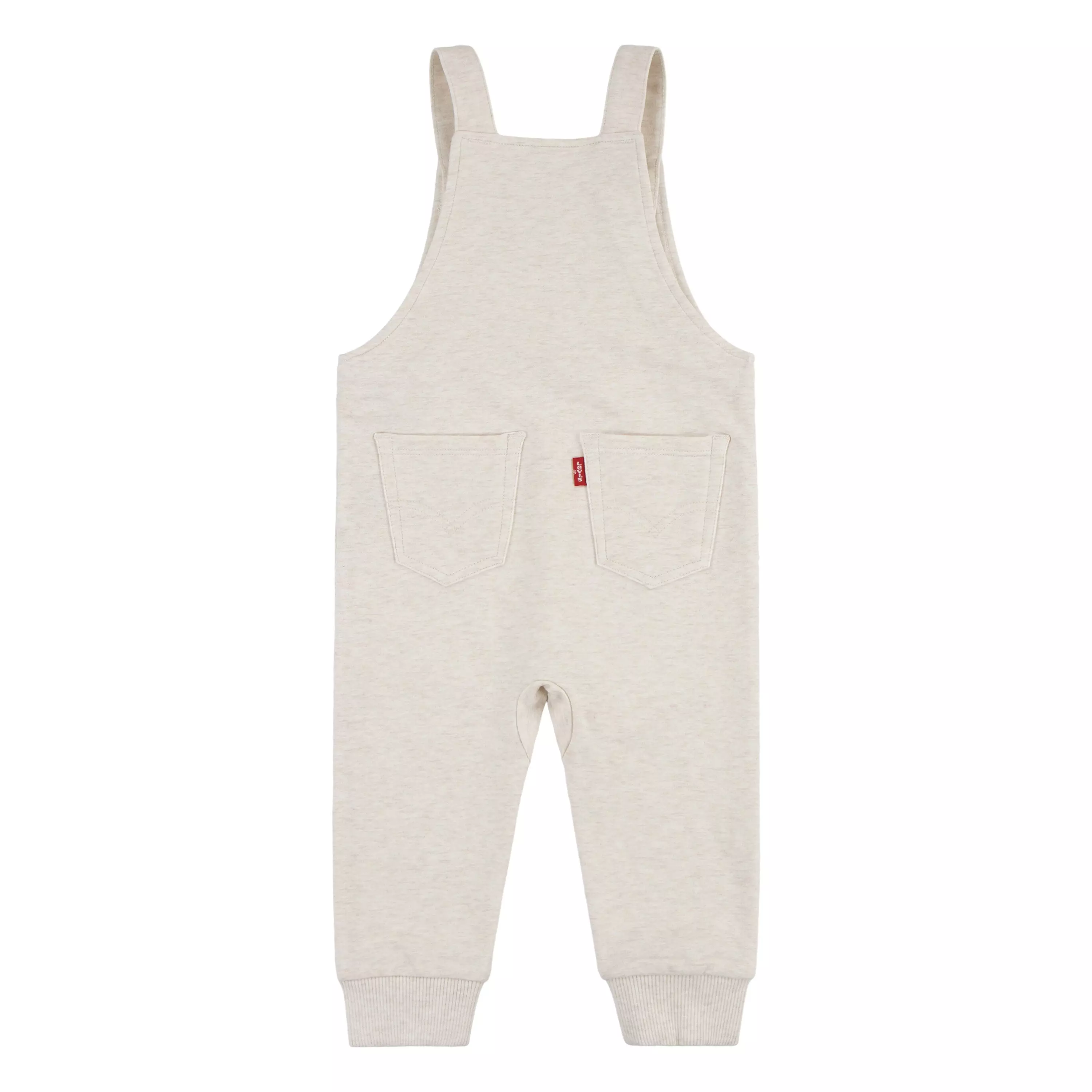 Levi's Front Arcuate Baby Boys' Heather Oatmeal Pocket Overalls - OATMEAL HEATHER